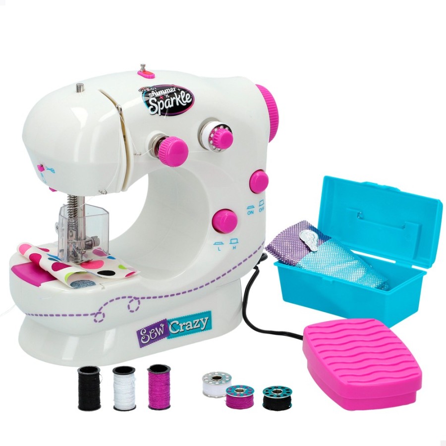 deAO Juguete de máquina de coser para niños con hilo preroscado, tela, mi  primera máquina de coser, juguetes para niñas y manualidades