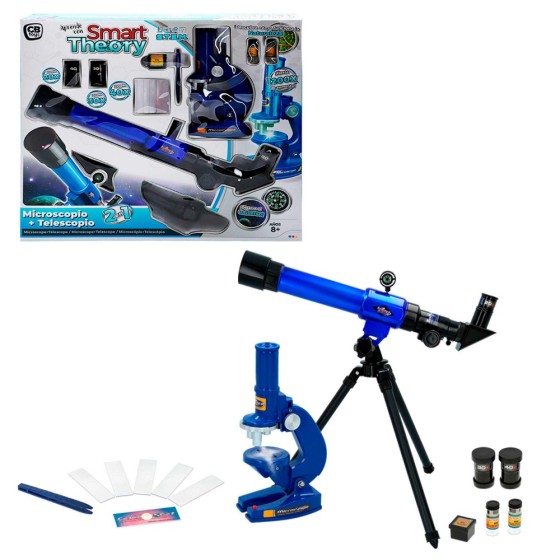 Set telescopio y microscopio de juguete Smart Theory
