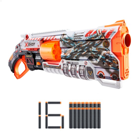 X-Shot Pistola dardos gomaespuma Skins Lock Baster c/sistema de bloqueo