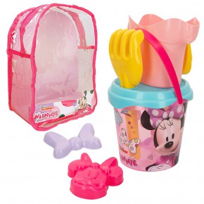 Minnie Set cubo playa c/accesorios y mochila transporte