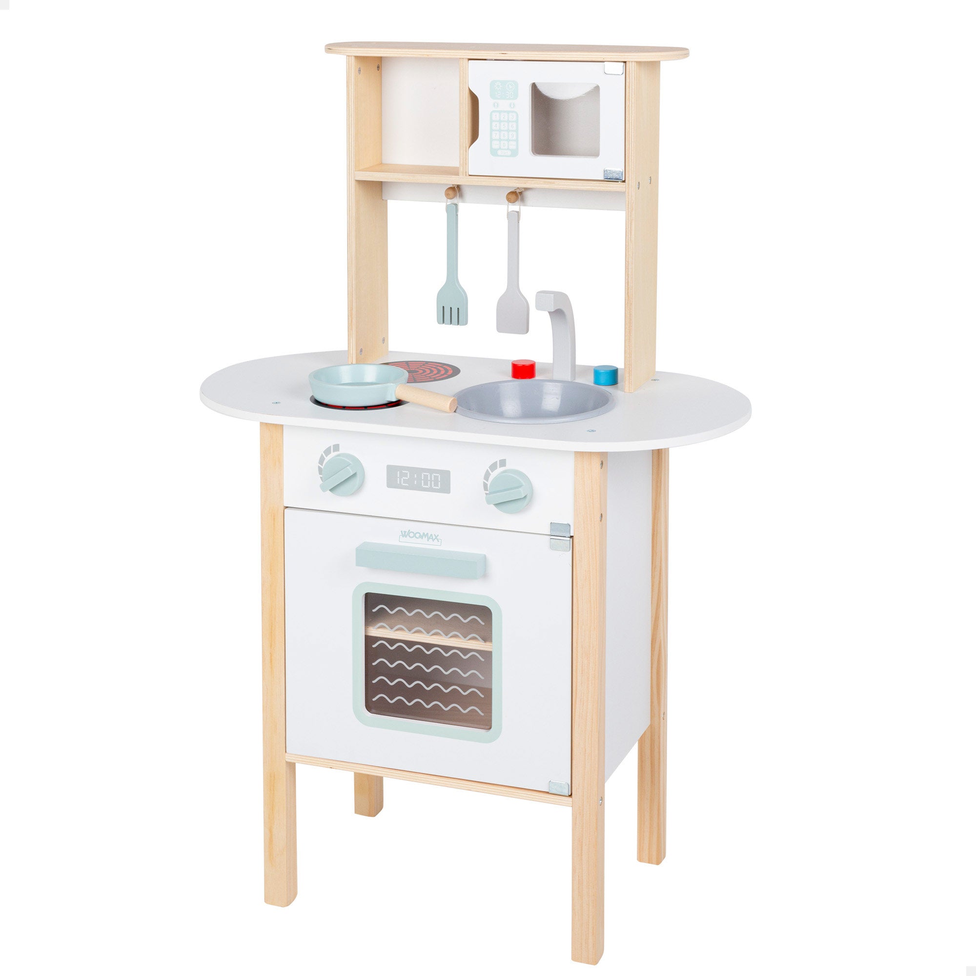 WOOMAX Cocinita de madera con utensilios