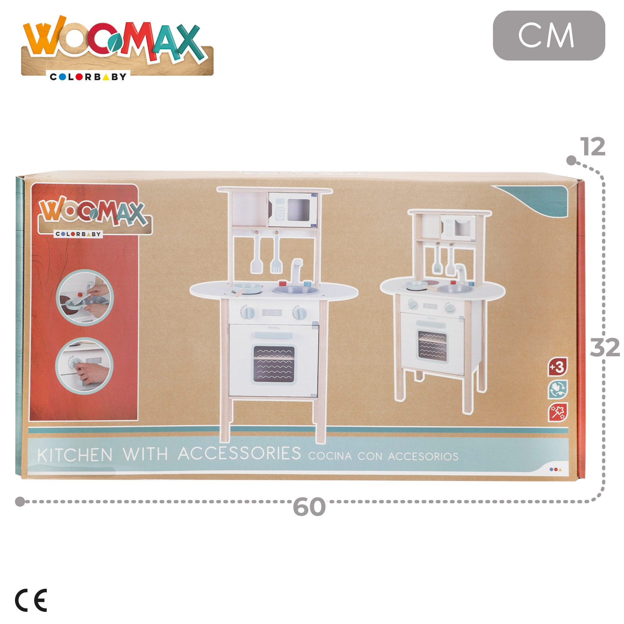 WOOMAX Cocinita de madera con utensilios