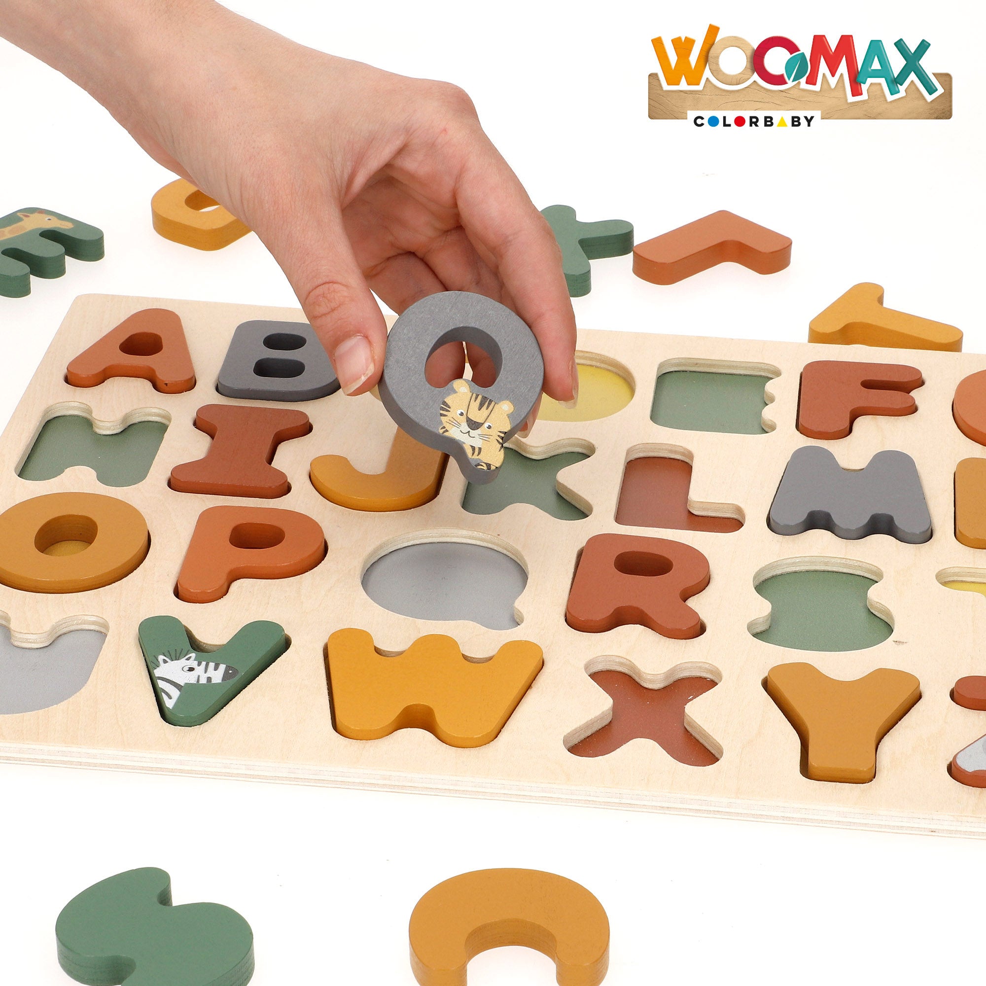 WOOMAX Puzle madera encajable del alfabeto