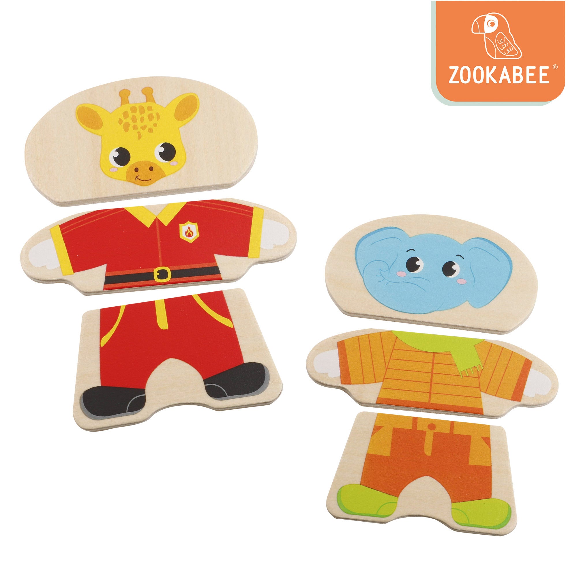 WOOMAX Zookabee Puzle madera animales partes combinables