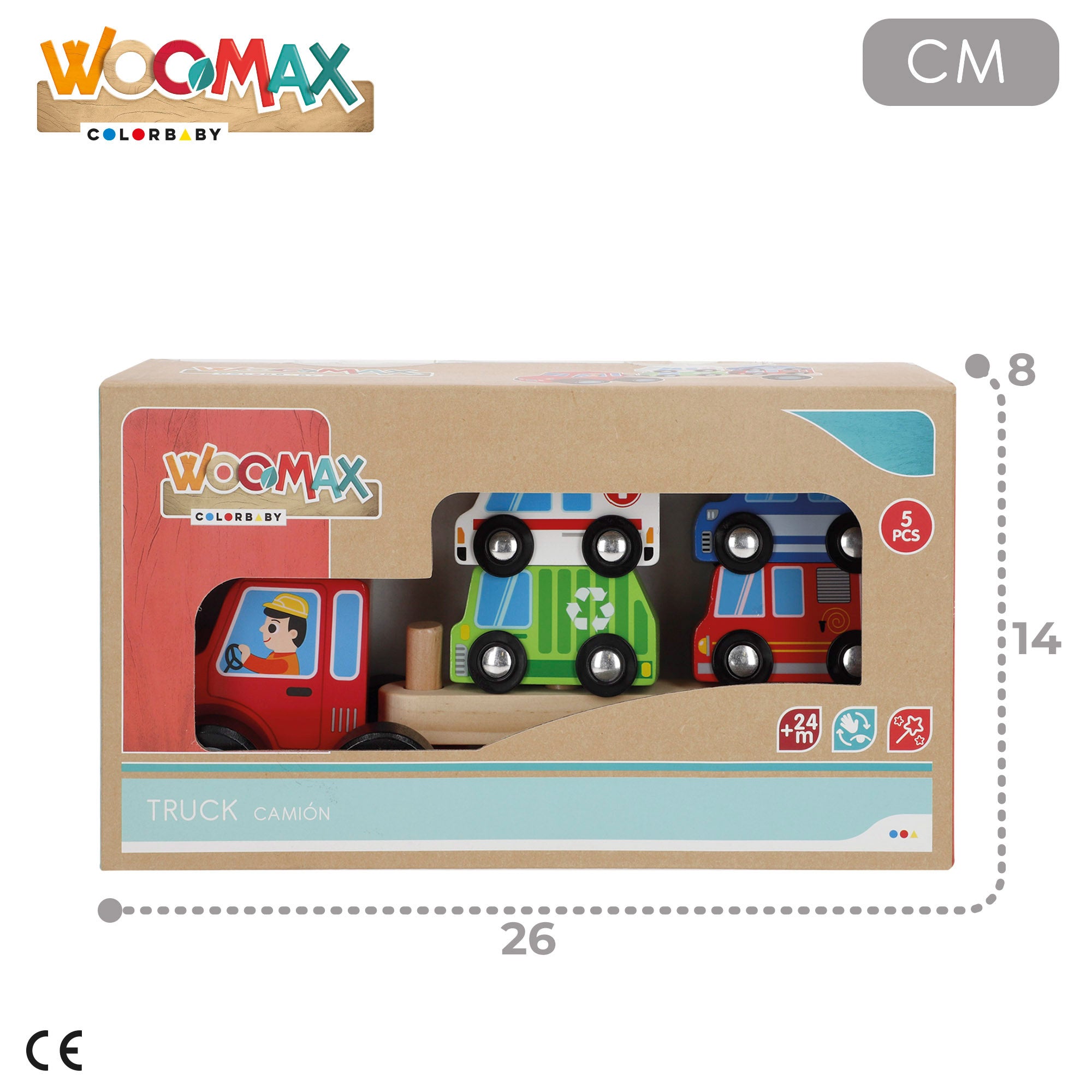 WOOMAX Camión de madera apilable