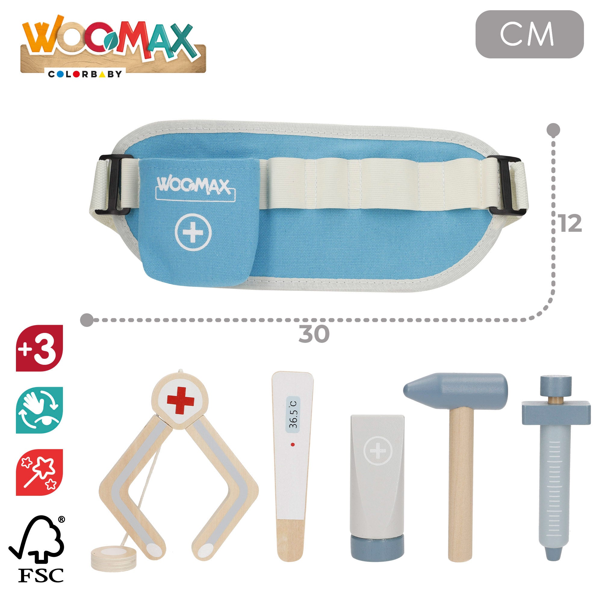 WOOMAX Juego doctor con cinturón para utensilios