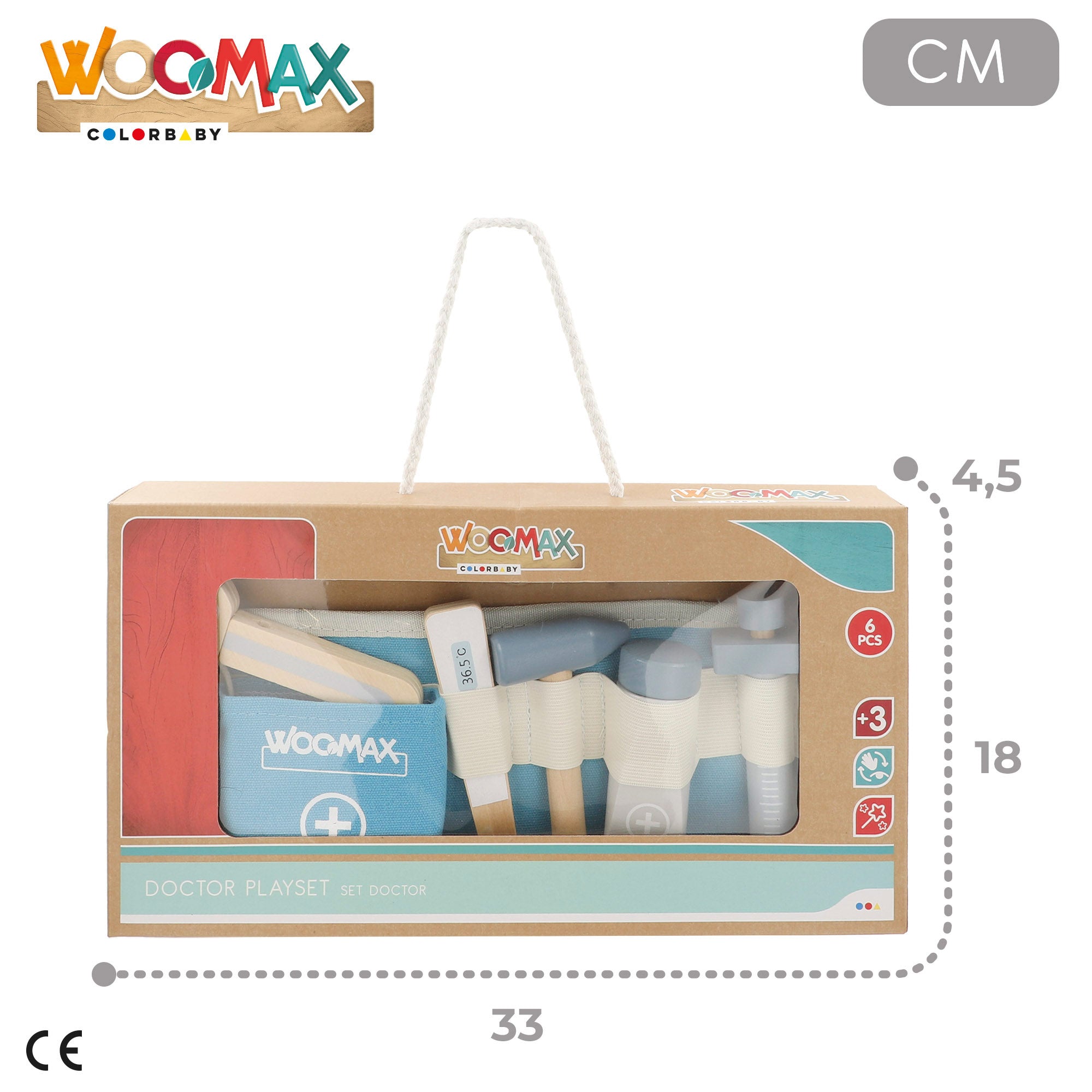 WOOMAX Juego doctor con cinturón para utensilios