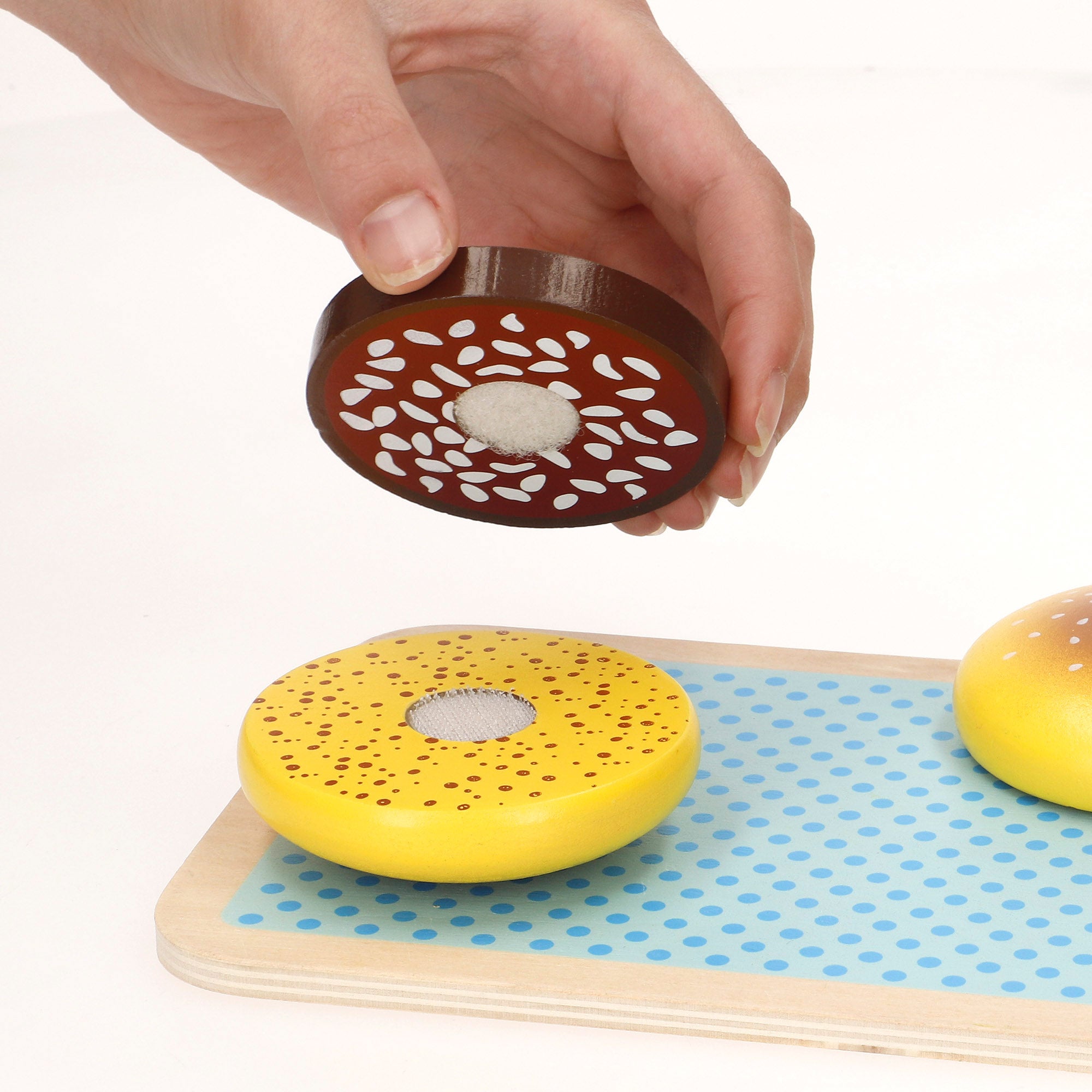 WOOMAX Juego de comida fast food de madera