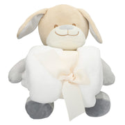 Peluche perrito con manta para bebé 25 cm Genial Baby