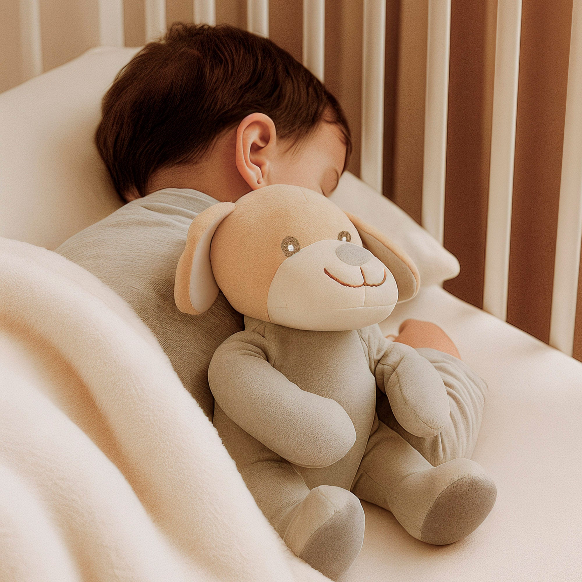 Peluche perrito con manta para bebé 25 cm Genial Baby