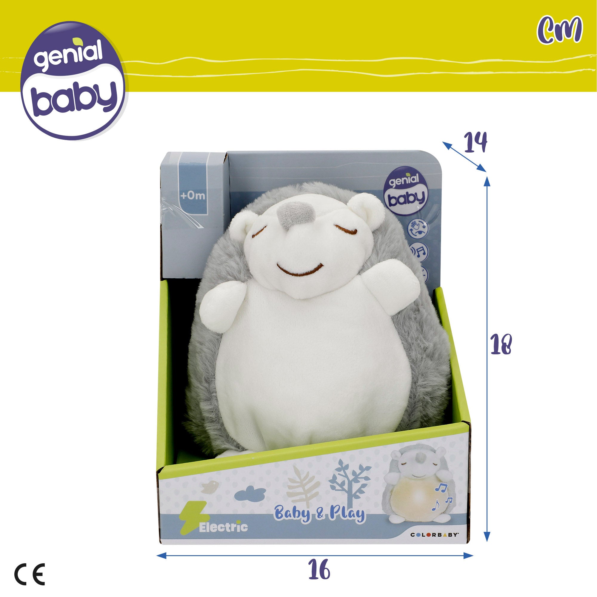 Peluche con luz y sonido erizo Genial Baby