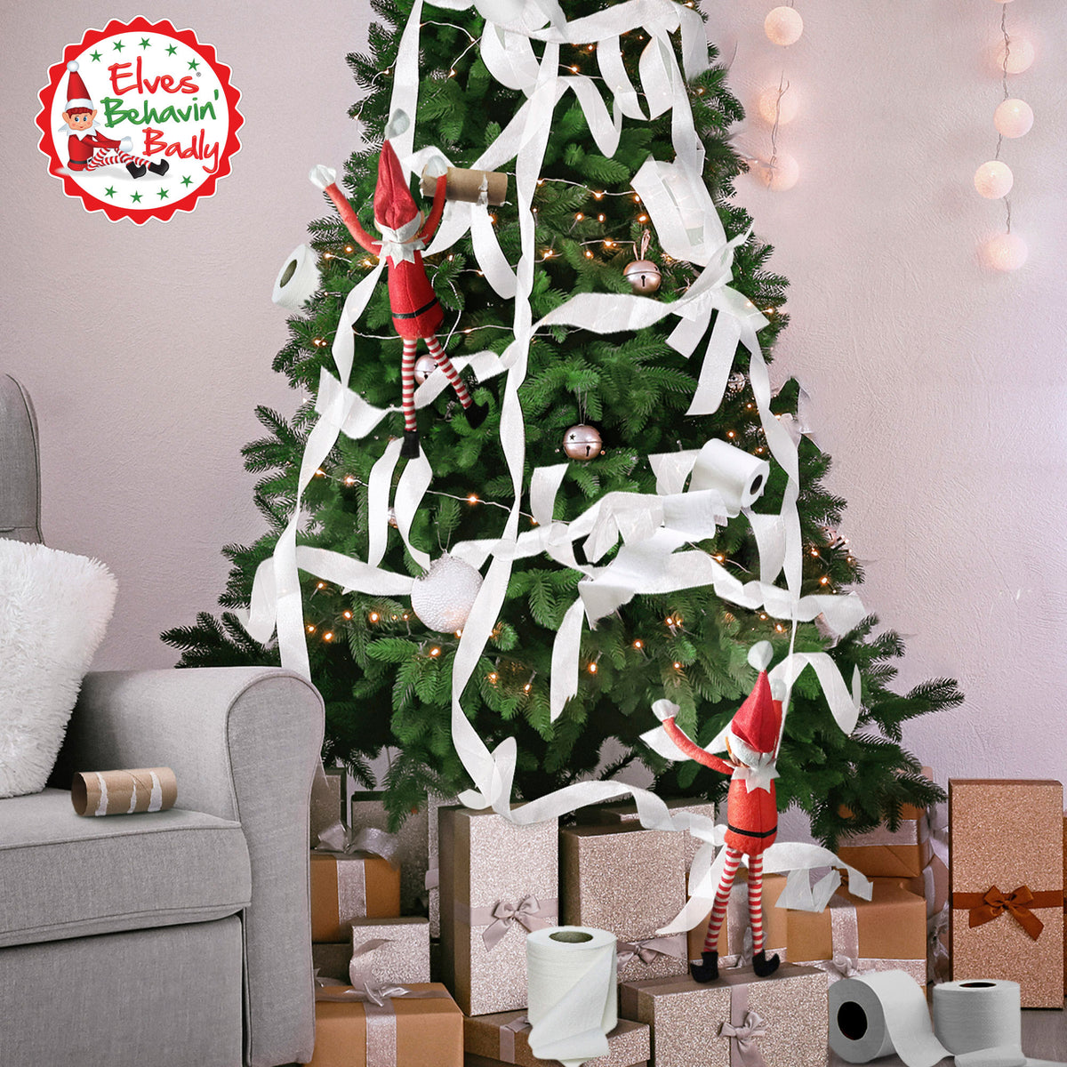 Elves Behavin' Badly Pack 2 elfos traviesos originales 30 cm