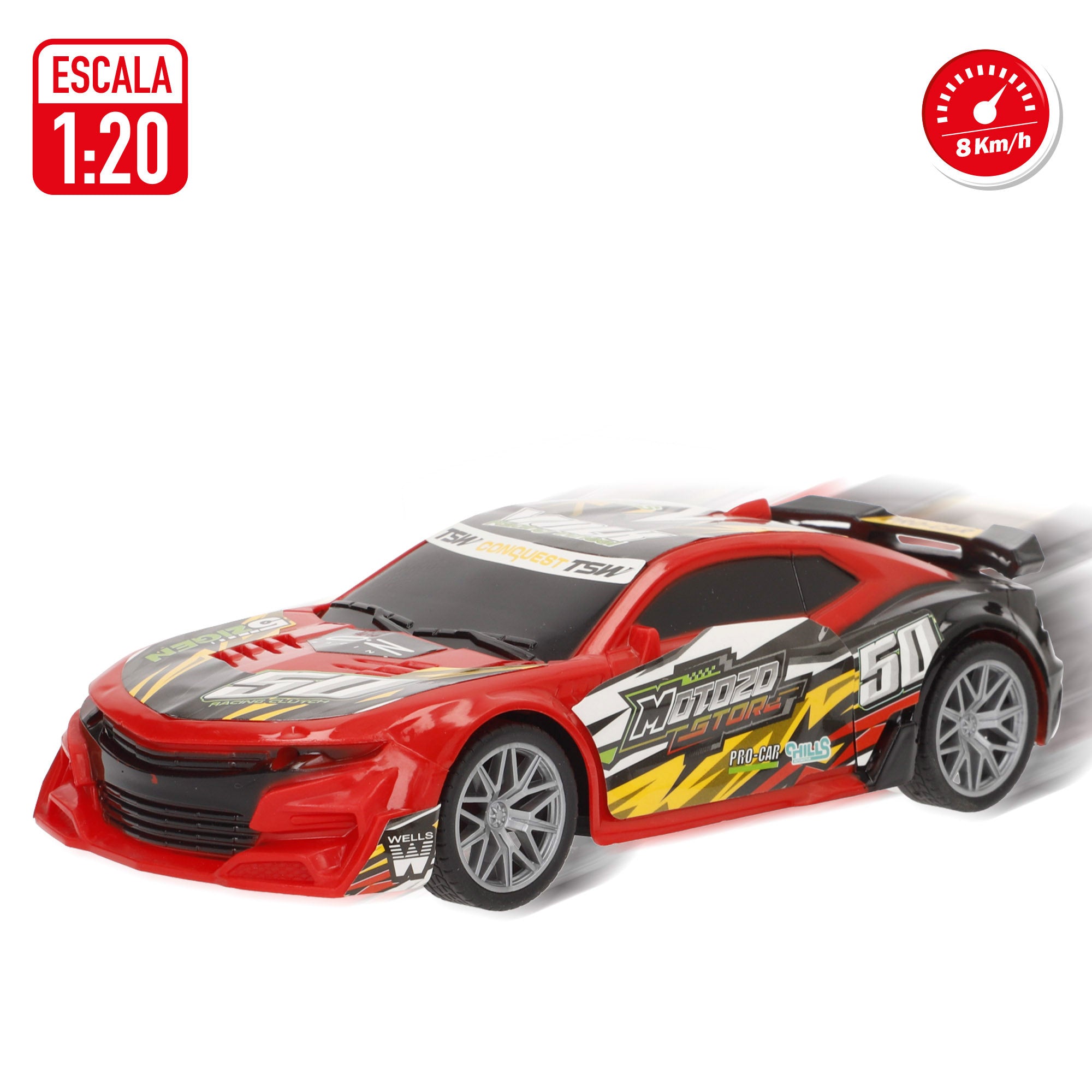 Coche teledirigido carreras con luz y sonido Speed & Go