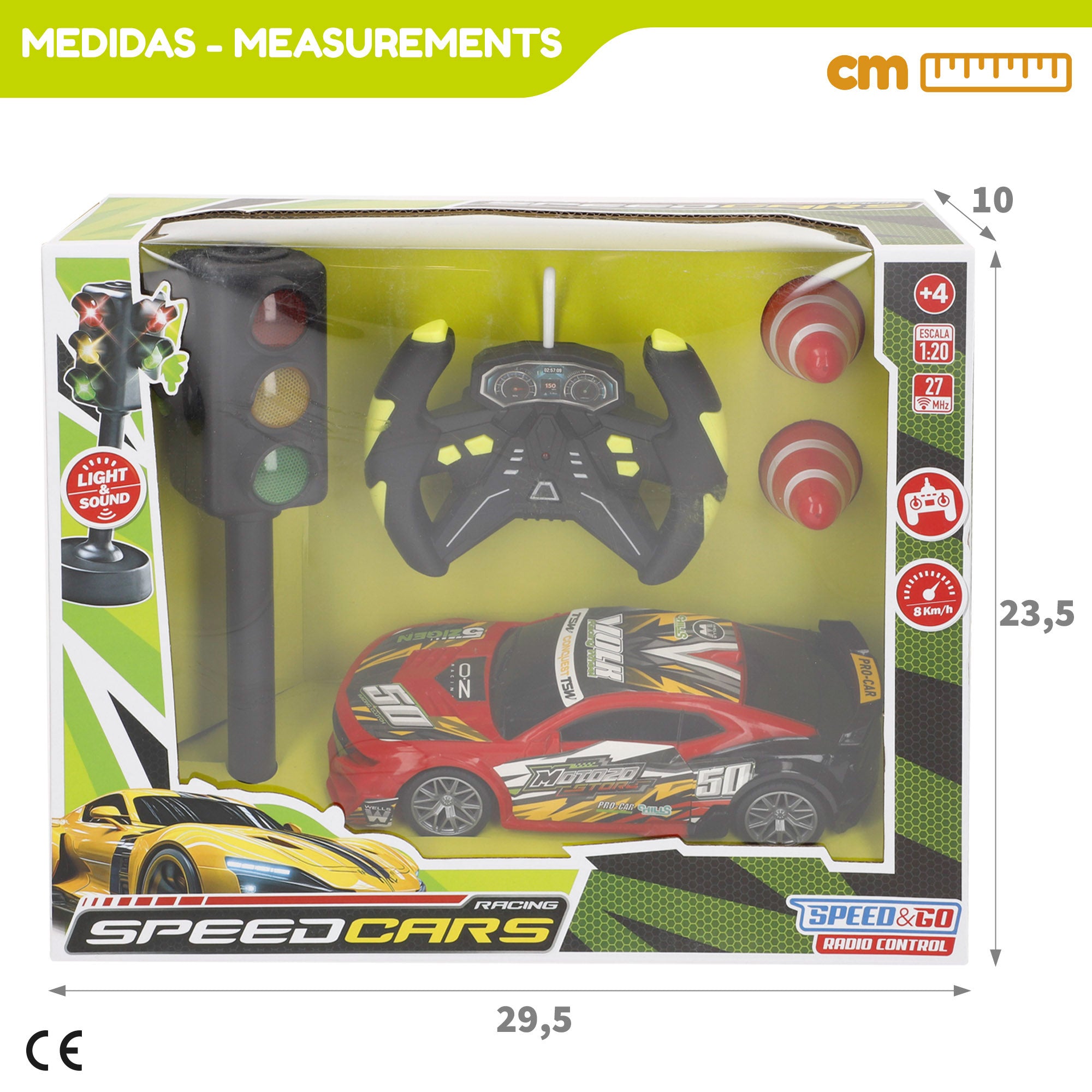 Coche teledirigido carreras con luz y sonido Speed & Go