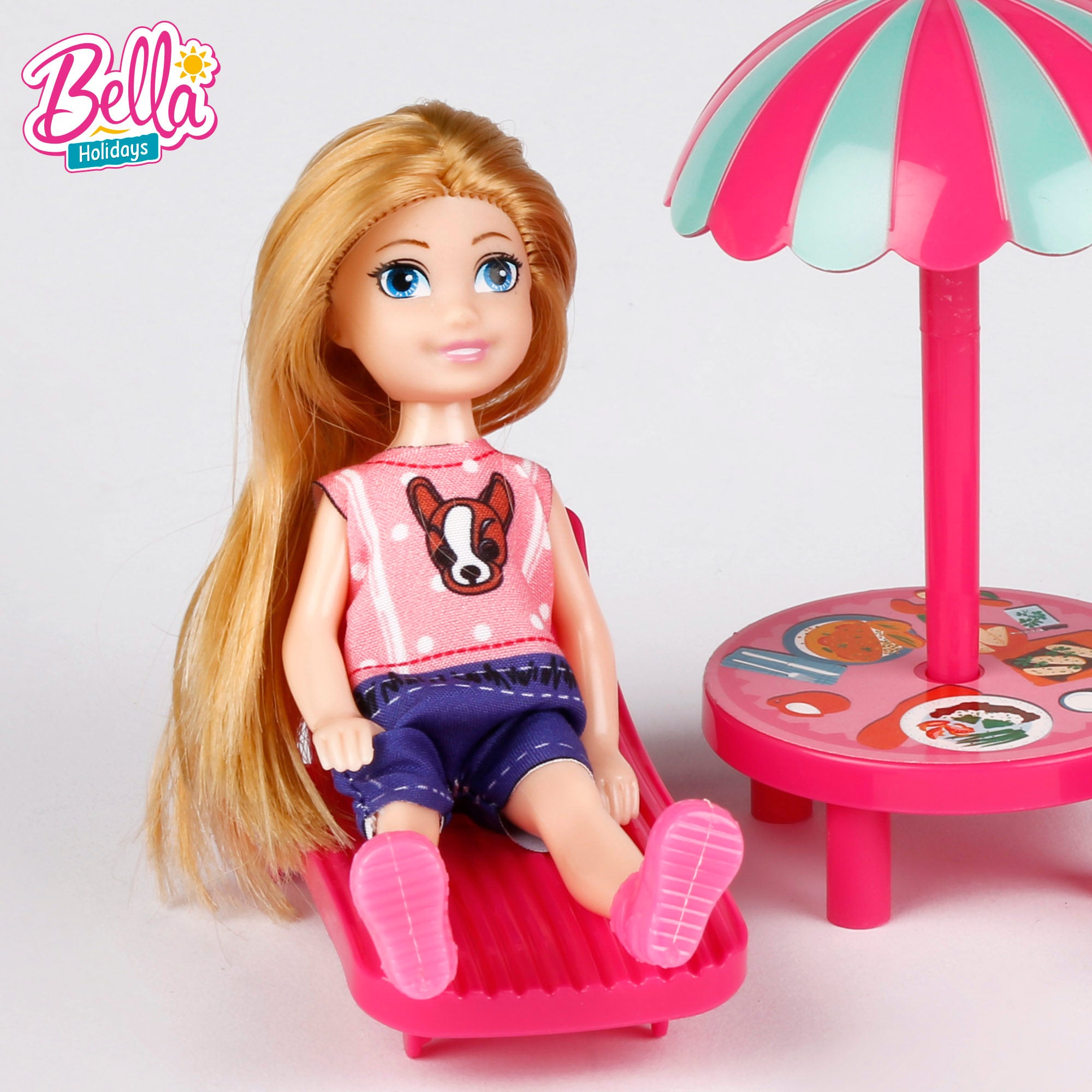 Muñeca con furgoneta camping y accesorios Bella