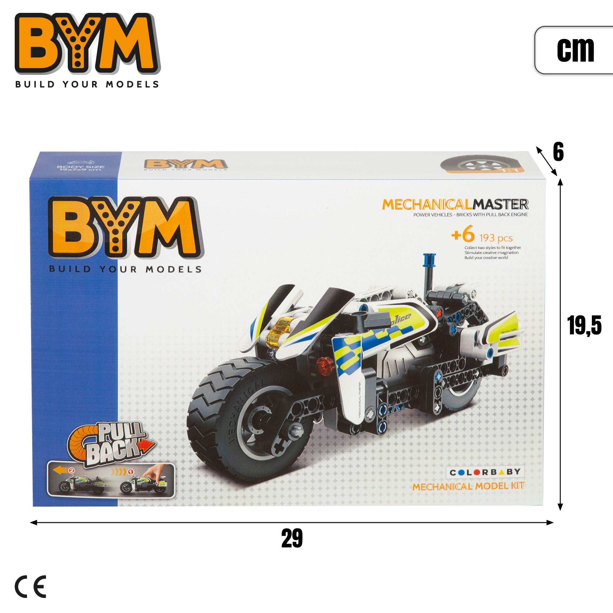 BYM Moto desmontable policía 193 piezas