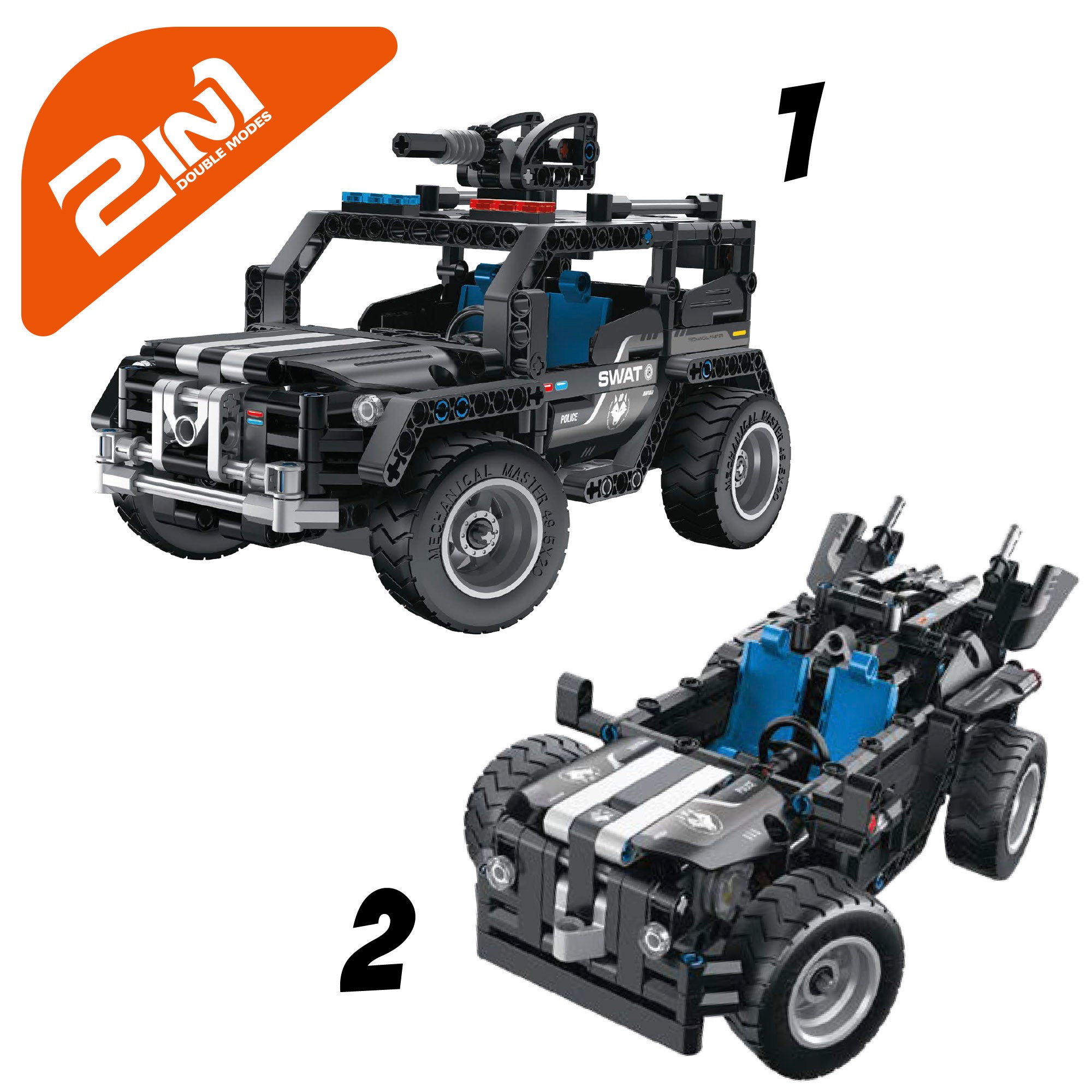 BYM Coche desmontable juguete todoterreno 391 piezas