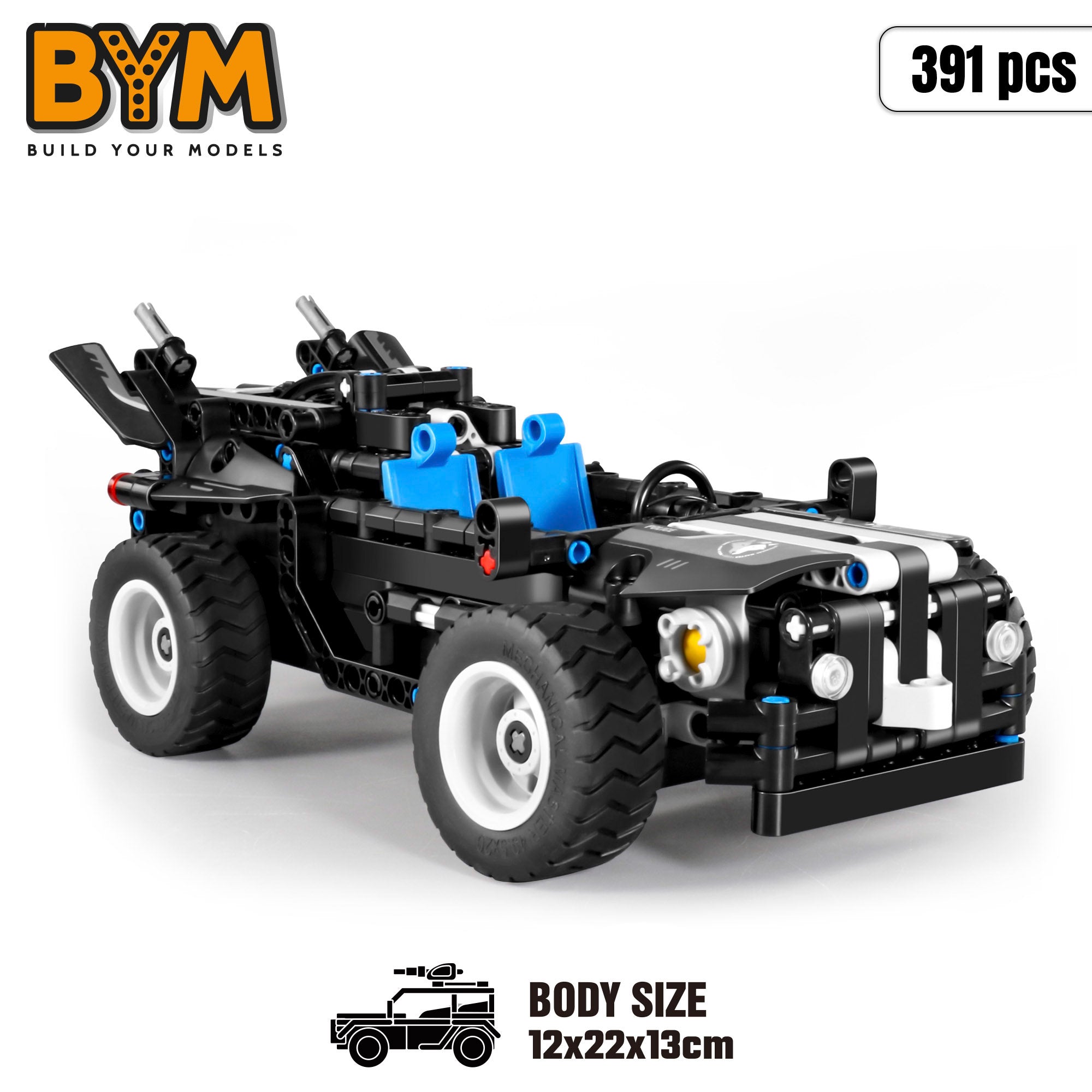 BYM Coche desmontable juguete todoterreno 391 piezas