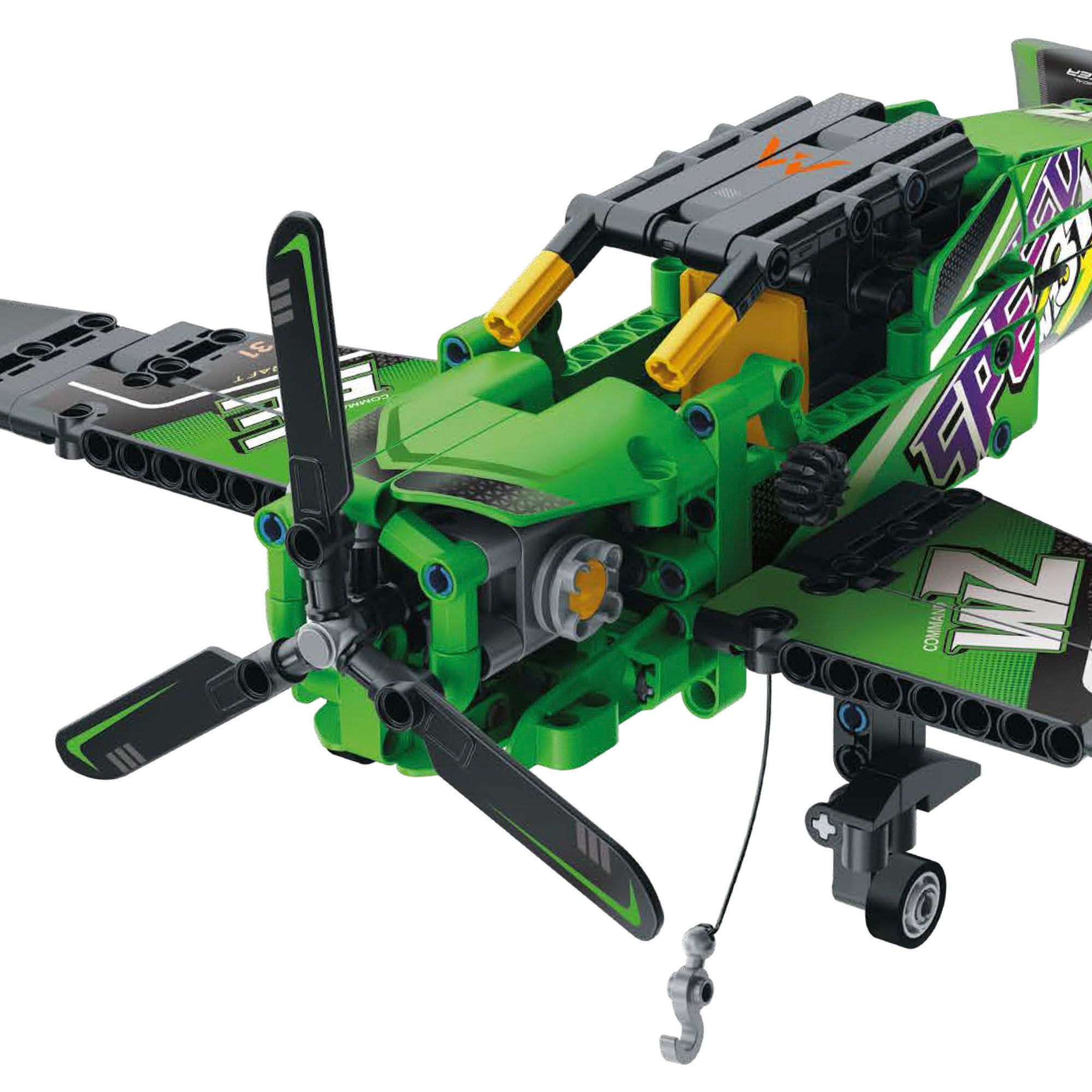 BYM Avión rescate de juguete desmontable 313 piezas