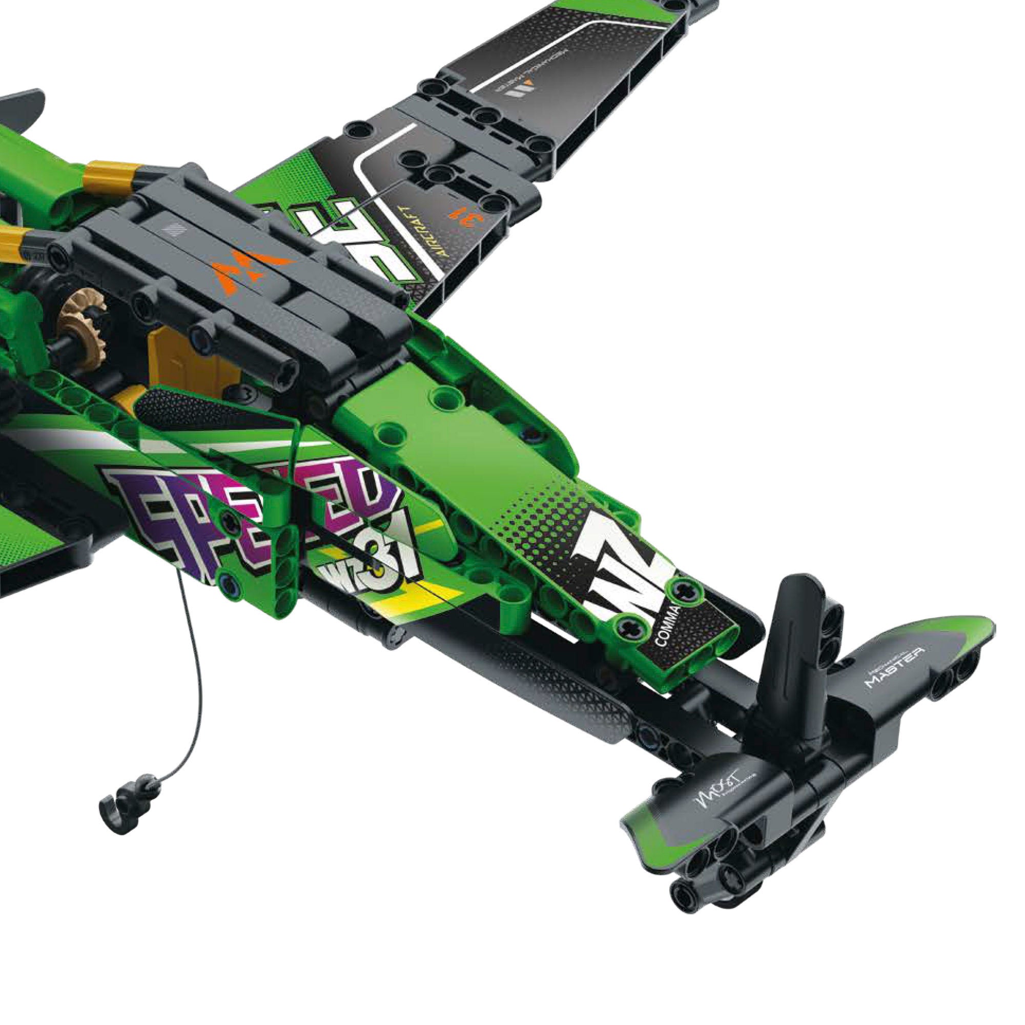 BYM Avión rescate de juguete desmontable 313 piezas