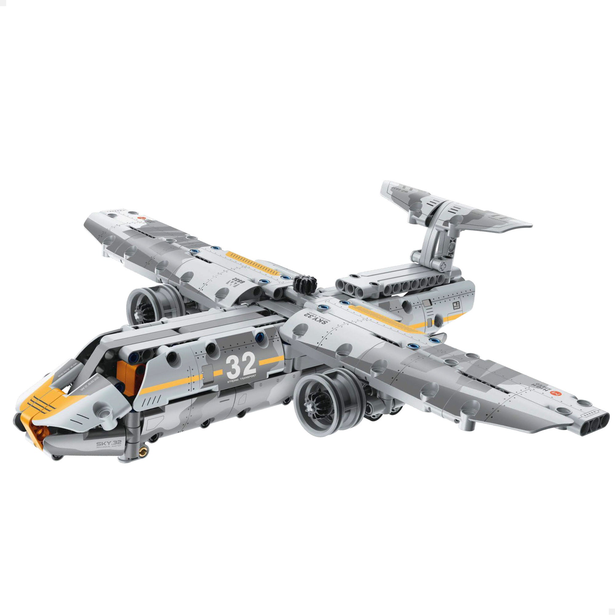 BYM Avión militar de juguete desmontable 329 piezas