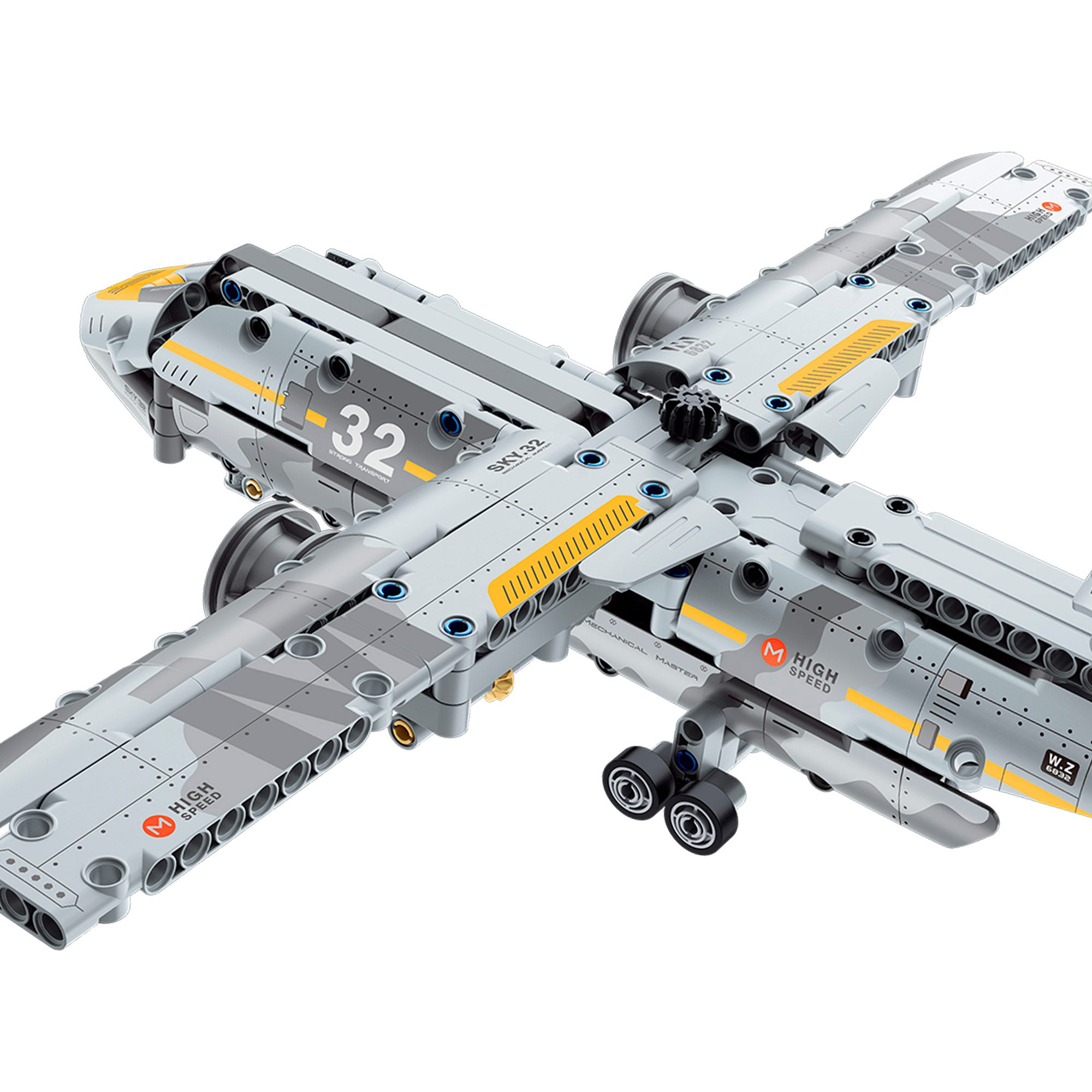 BYM Avión militar de juguete desmontable 329 piezas