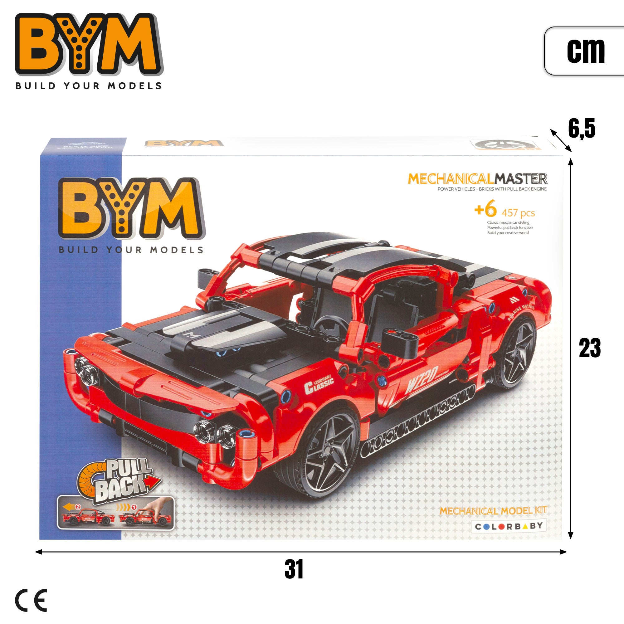 BYM Coche desmontable juguete muscle car 457 piezas