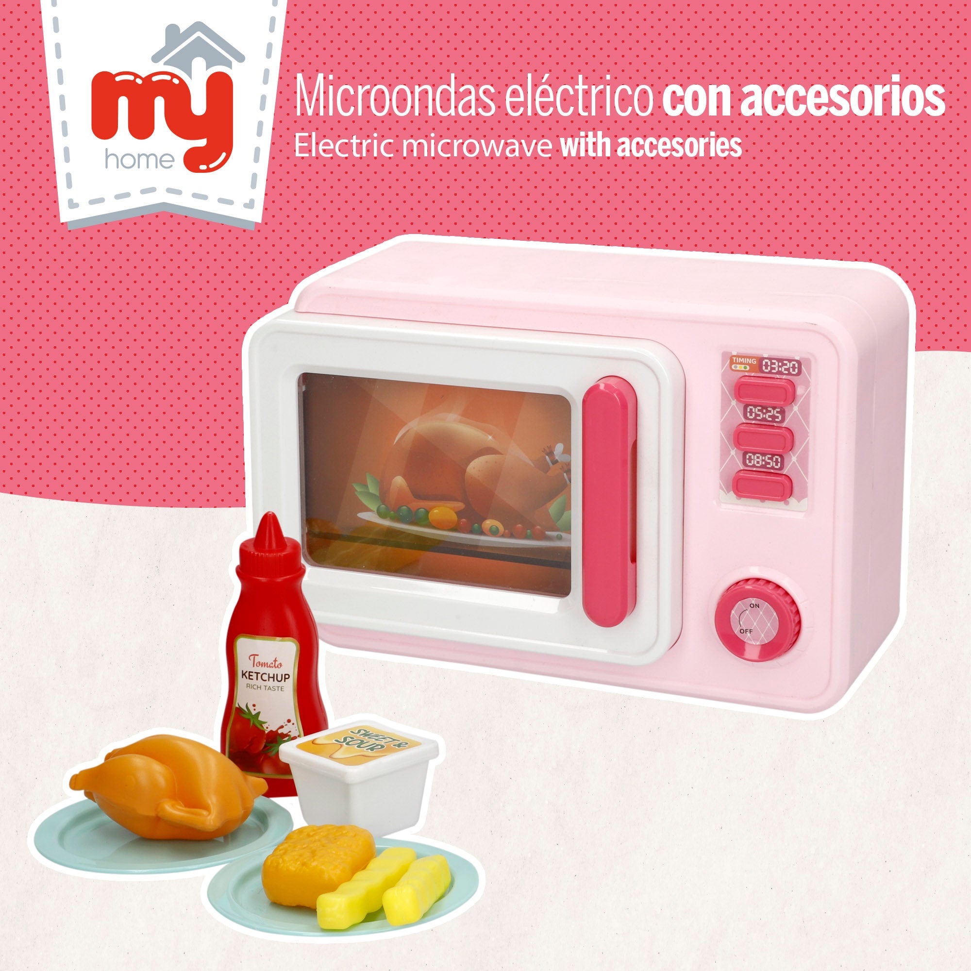 Microondas juguete con luz y sonido My Home