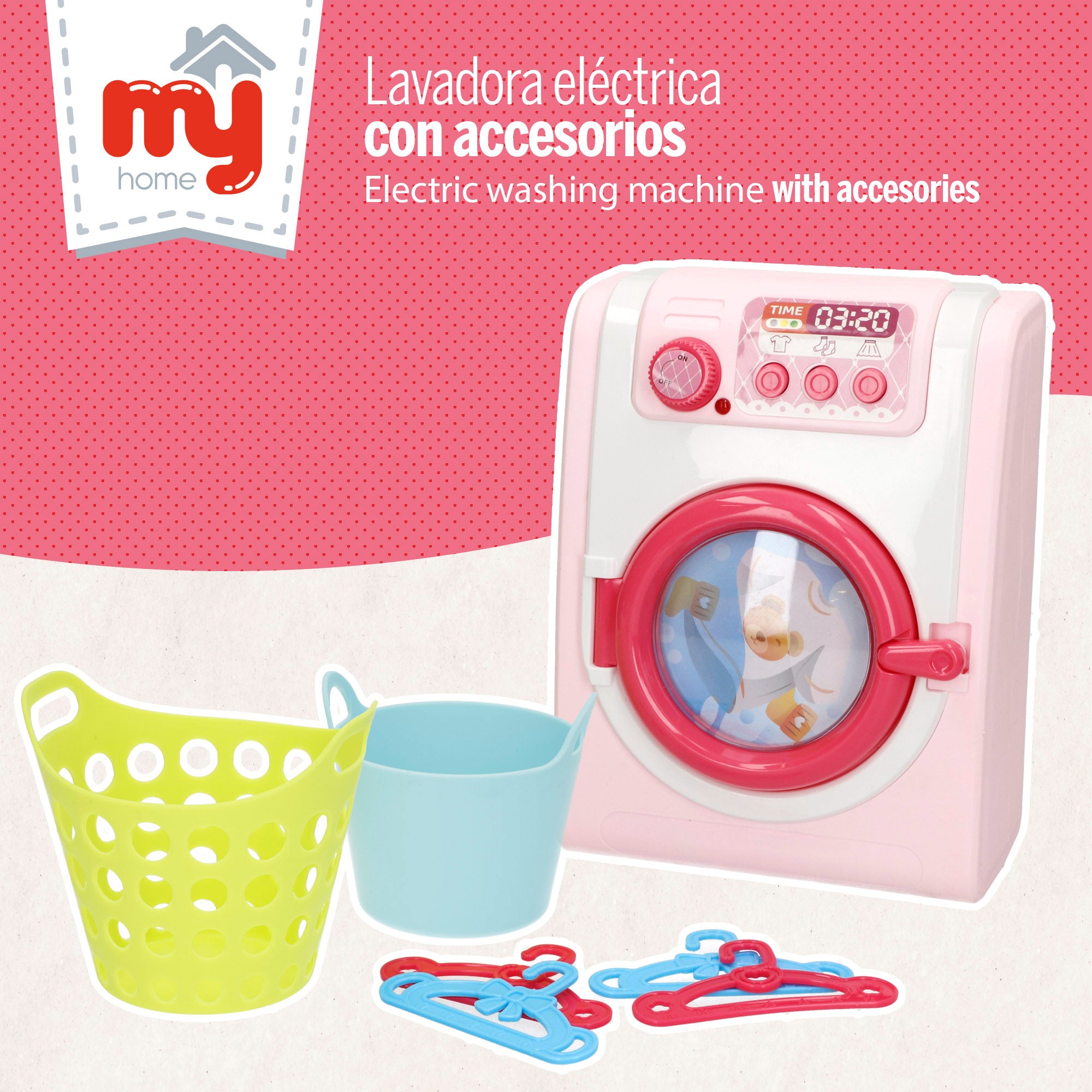 Lavadora juguete con luz y sonido My Home