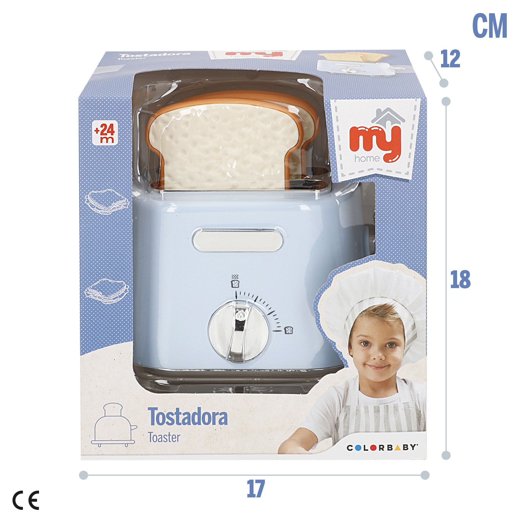 Tostadora de juguete realista con tostadas My Home