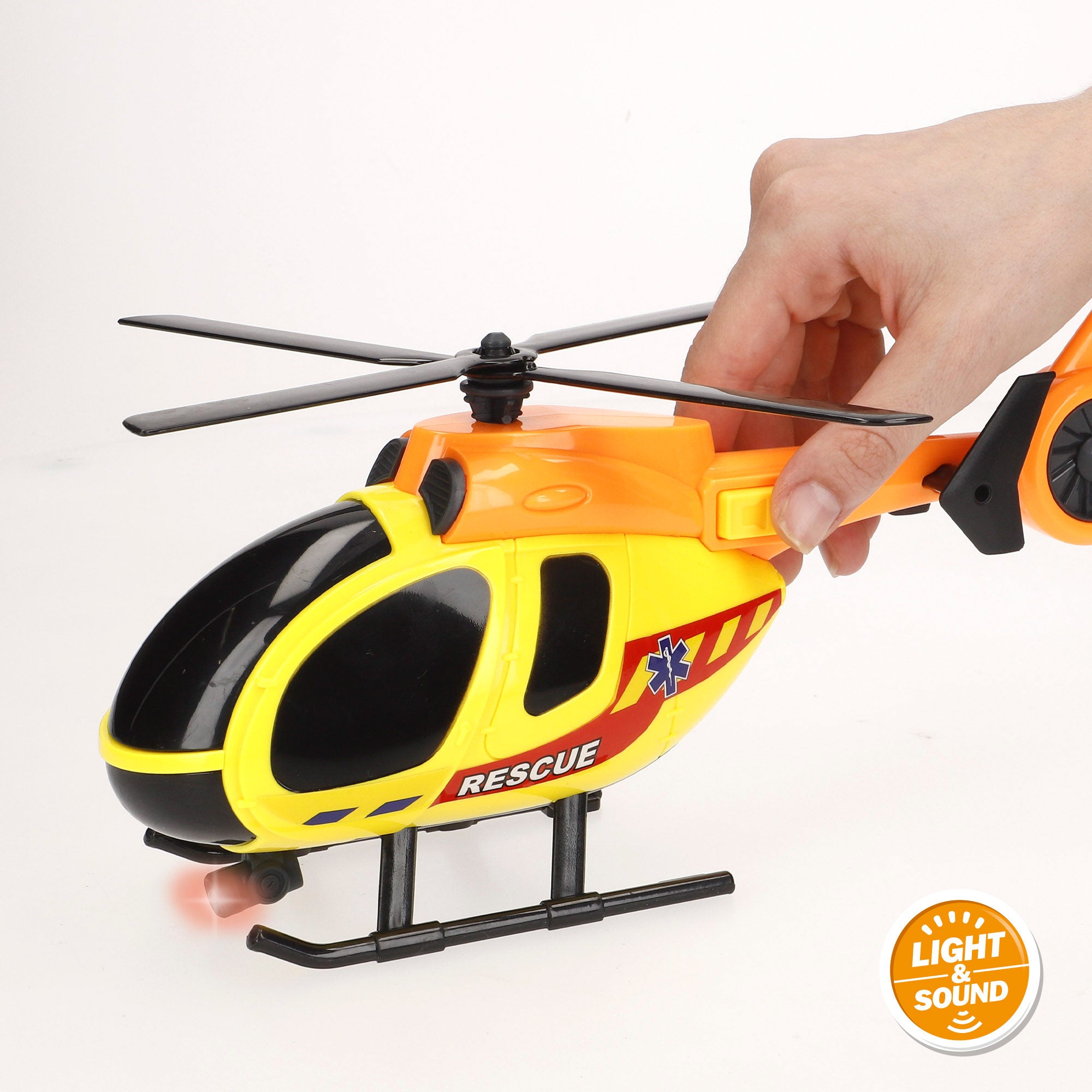 Camión portavehículos rescate fricción con luz y sonido 1:12 Speed & Go