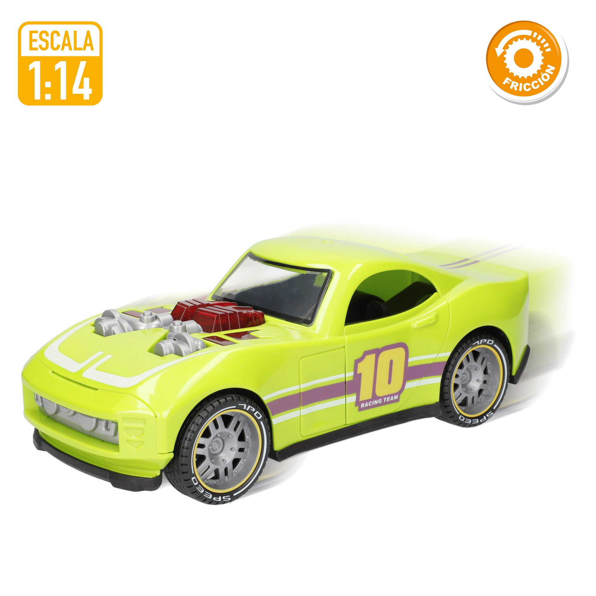 Coche racing fricción con luz y sonido 1:14 Speed & Go