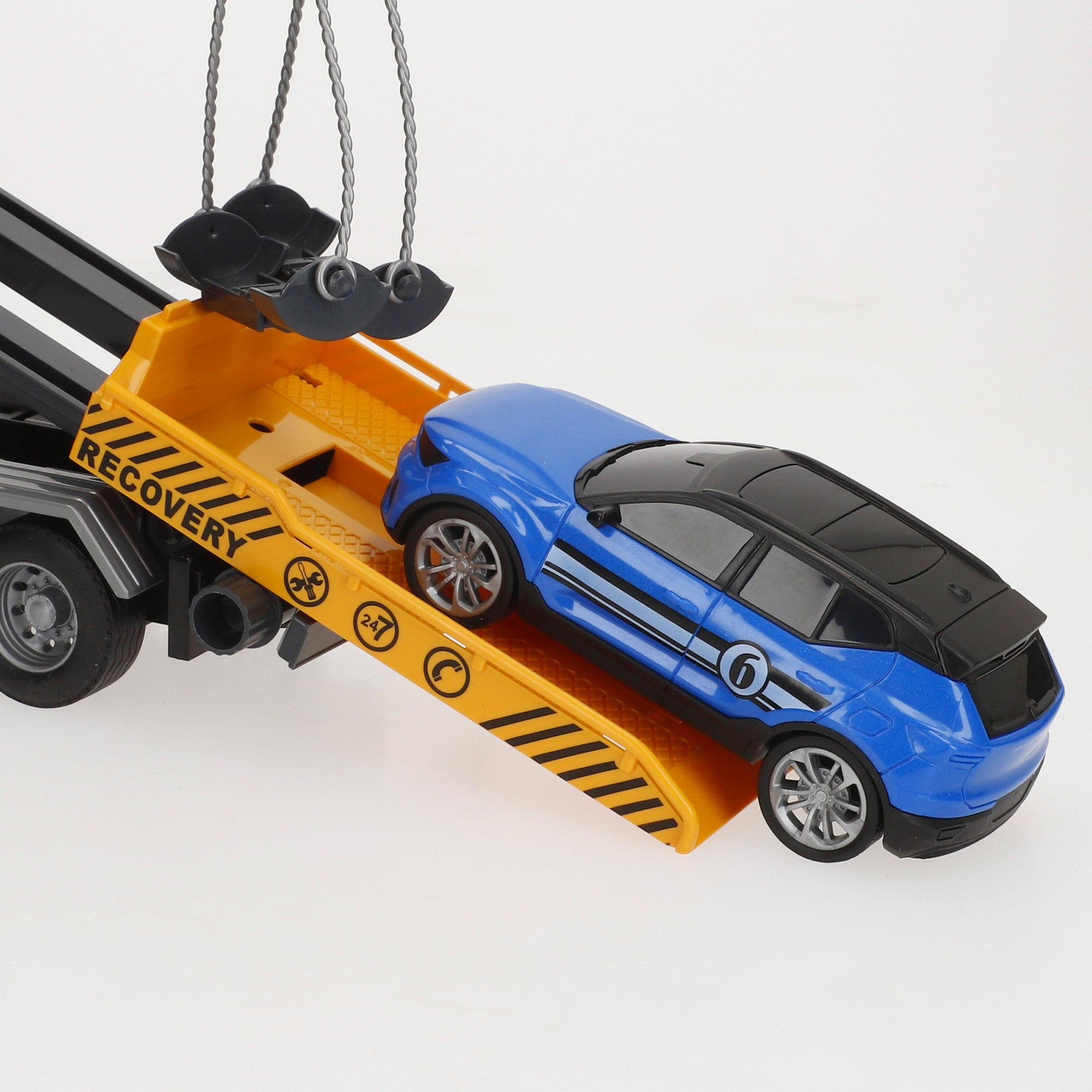 Camión grúa fricción con luz y sonido 1:14 Speed & Go