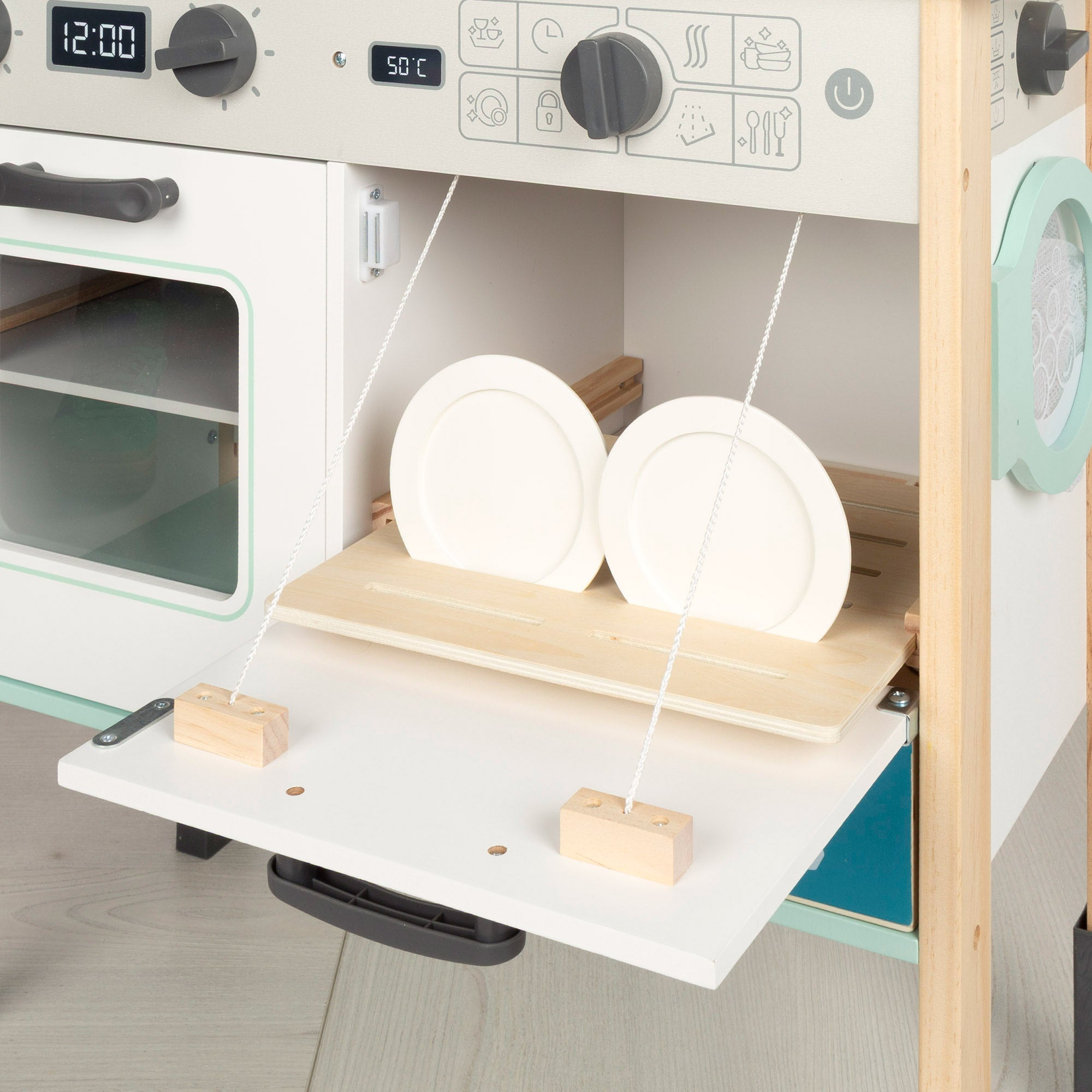 WOOMAX Cocina de madera eléctrica con accesorios