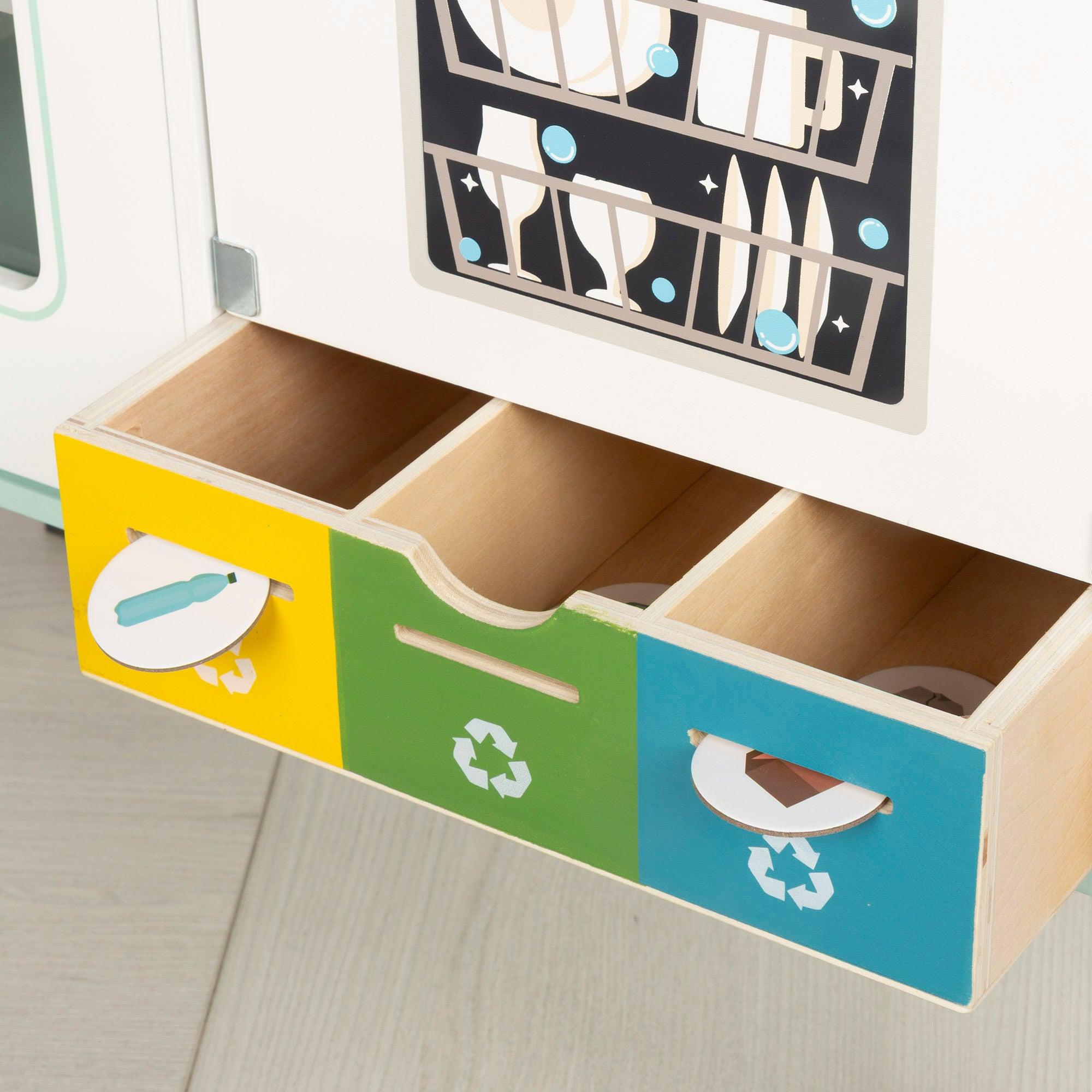 WOOMAX Cocina de madera eléctrica con accesorios