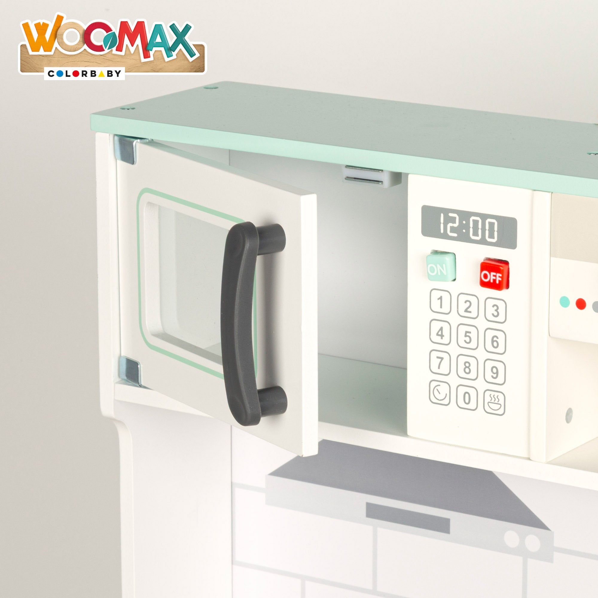 WOOMAX Cocina de madera eléctrica con accesorios