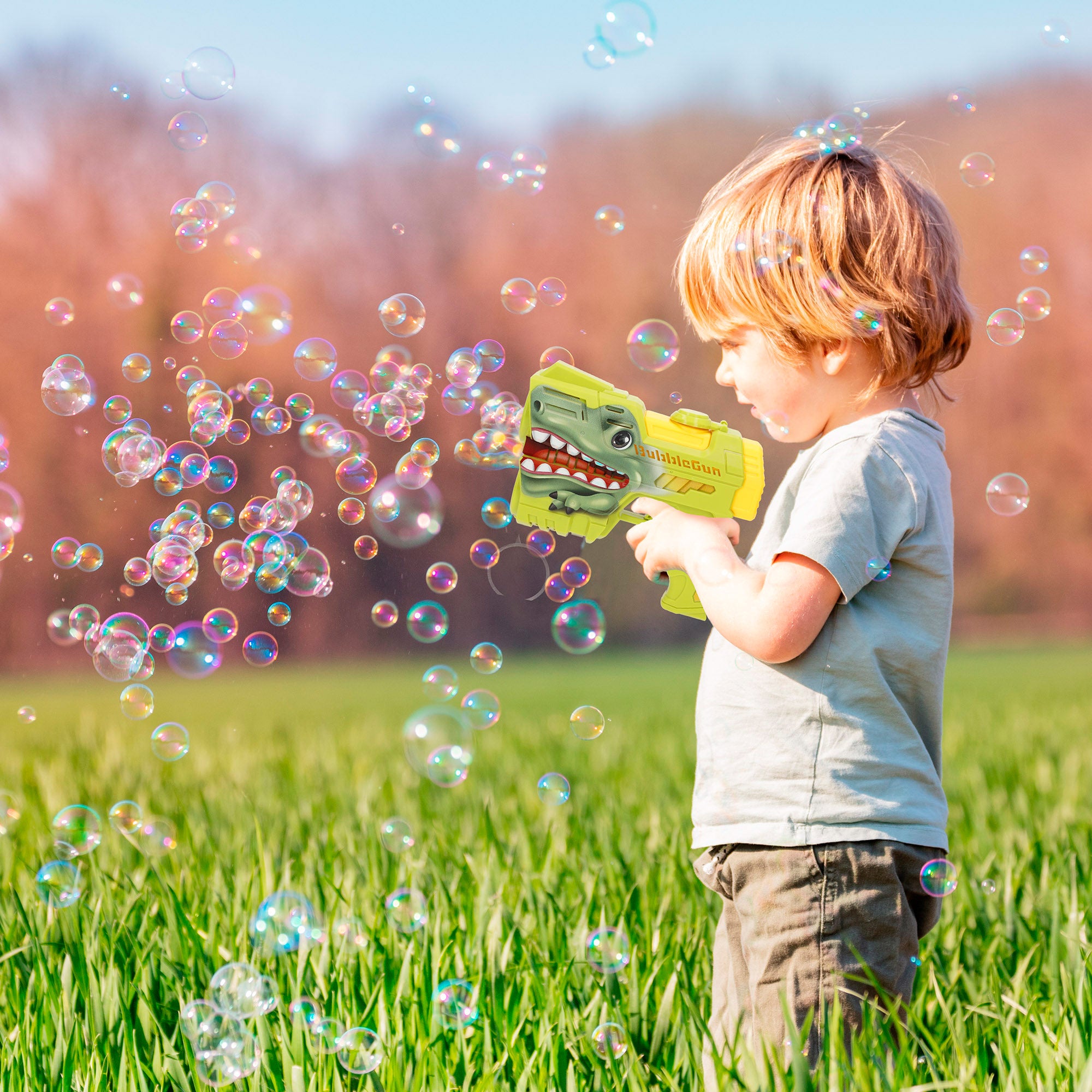 Pistola de pompas eléctrica junior Color Bubbles