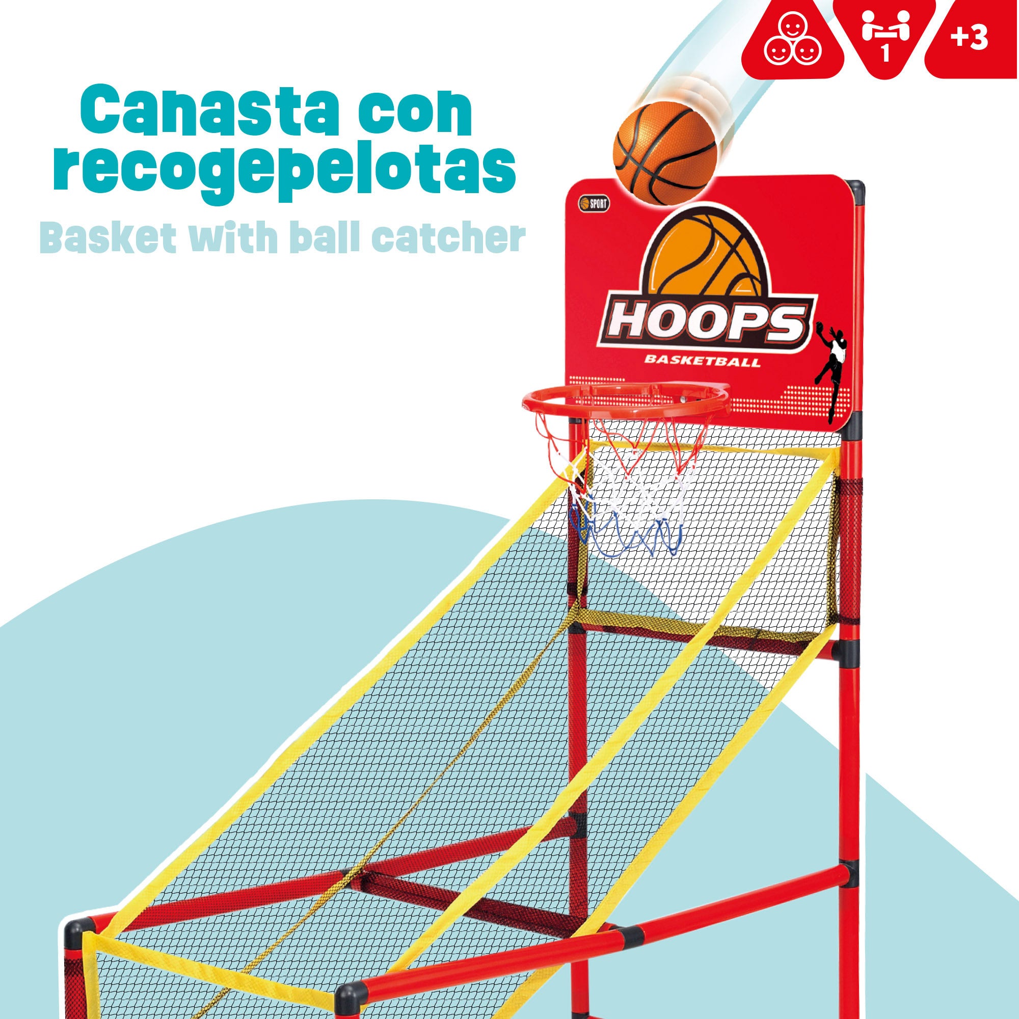 Canasta de baloncesto estructura retorno automático CB Sports