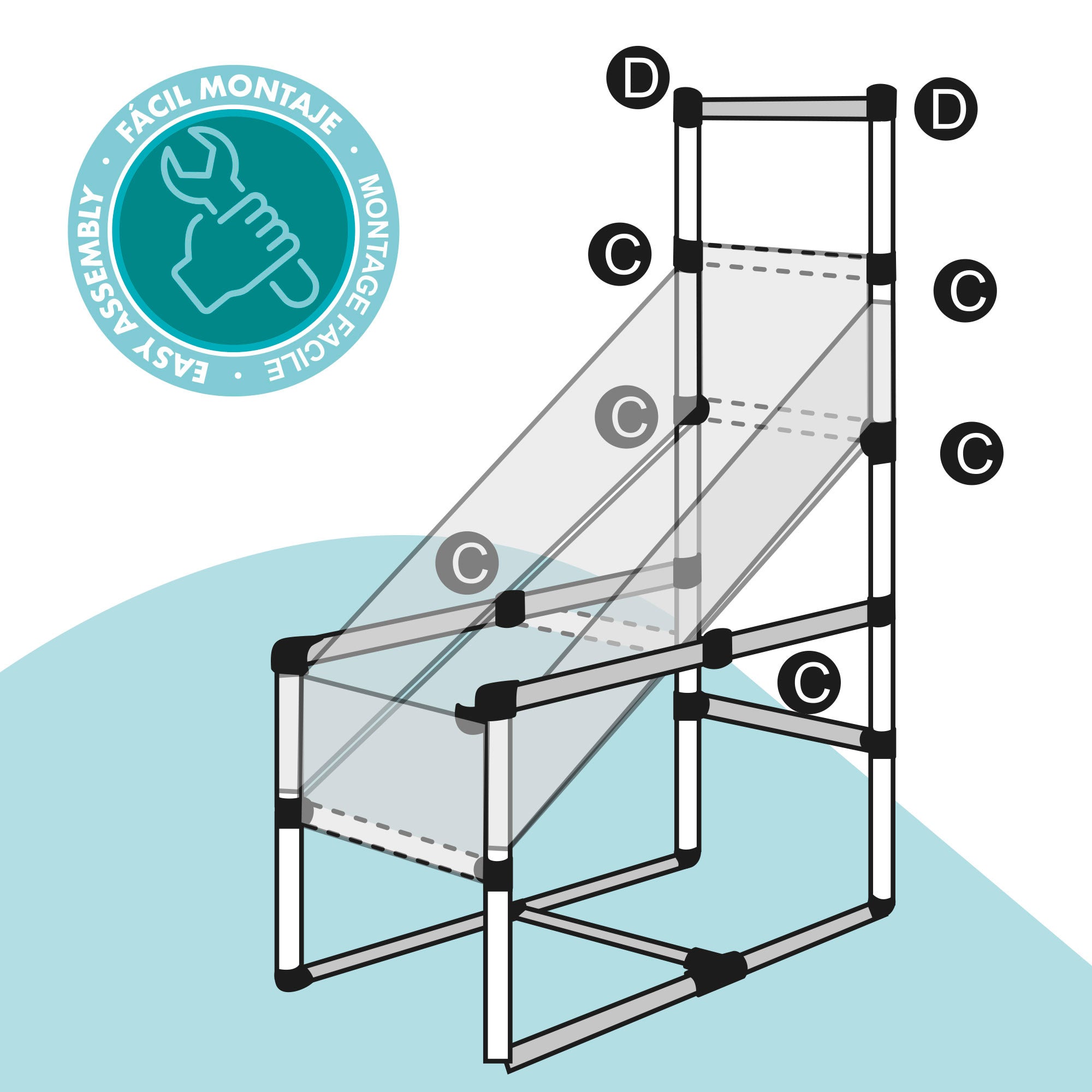 Canasta de baloncesto estructura retorno automático CB Sports