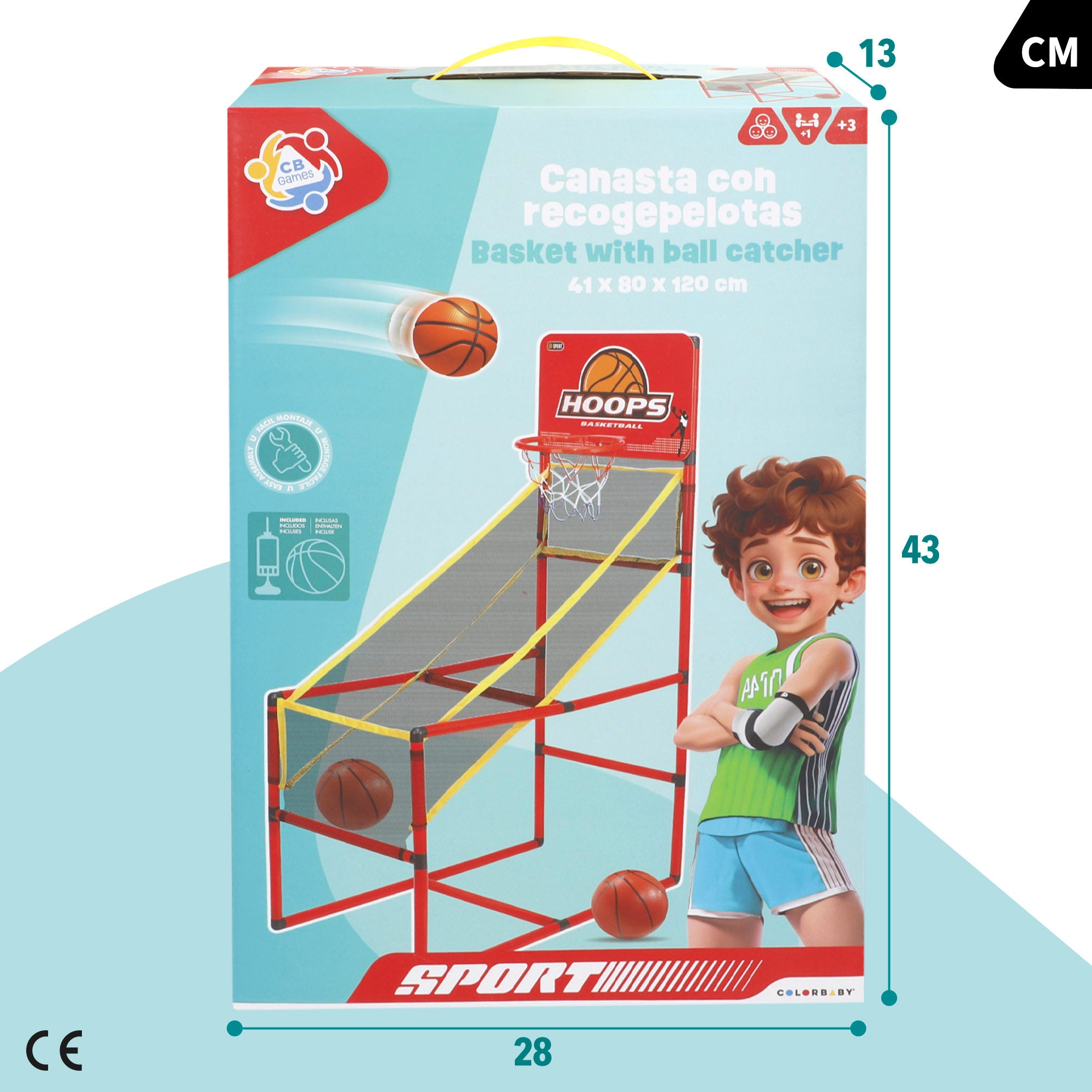 Canasta de baloncesto estructura retorno automático CB Sports