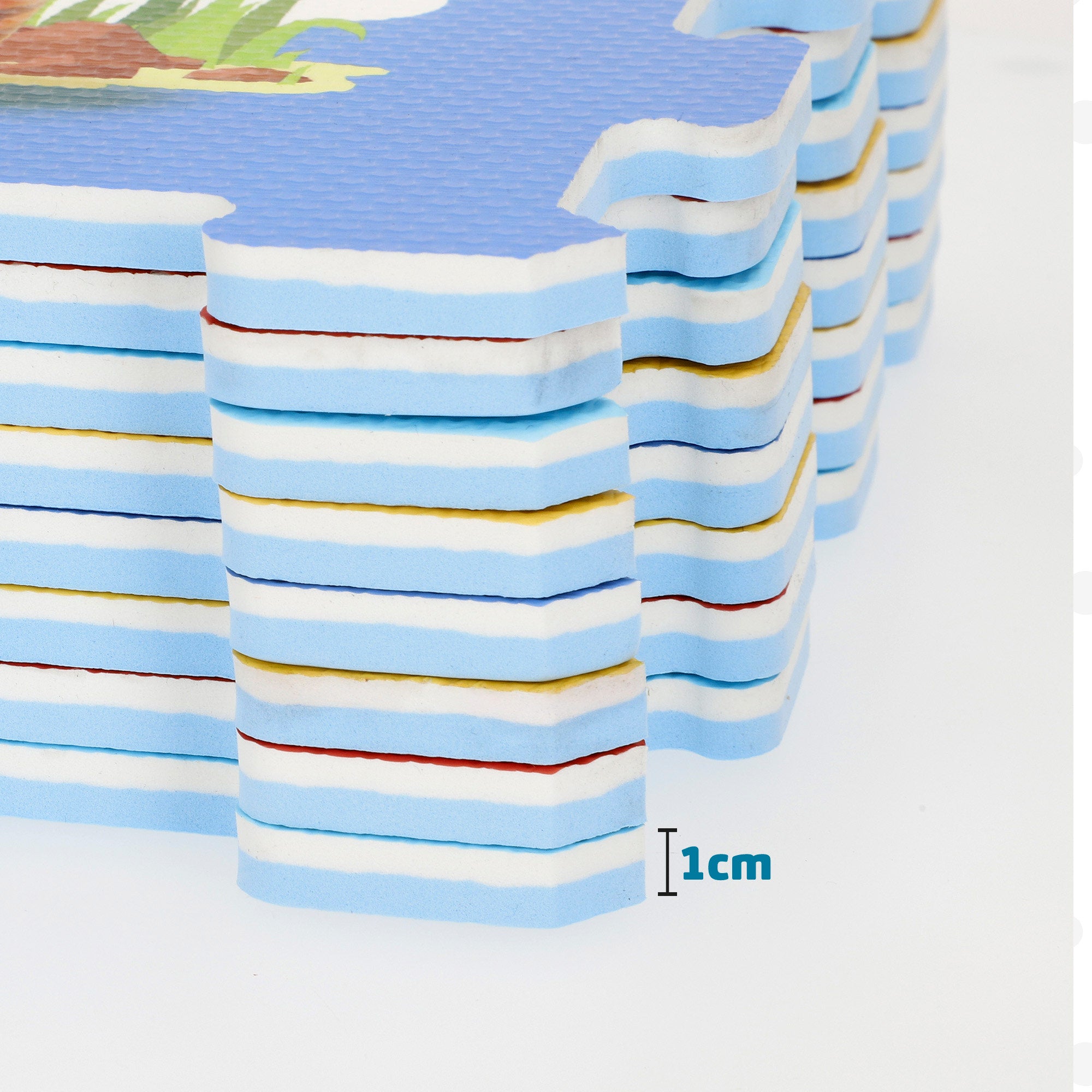 Alfombra puzle bebés animales de la selva 8 piezas goma EVA C'Baby