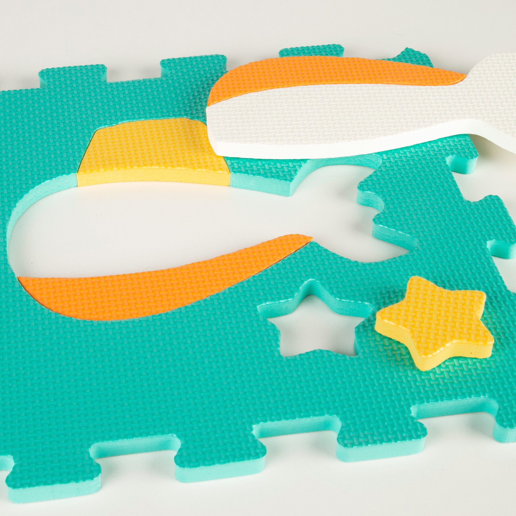 Alfombra puzle bebés vehículos 9 piezas goma EVA C'Baby