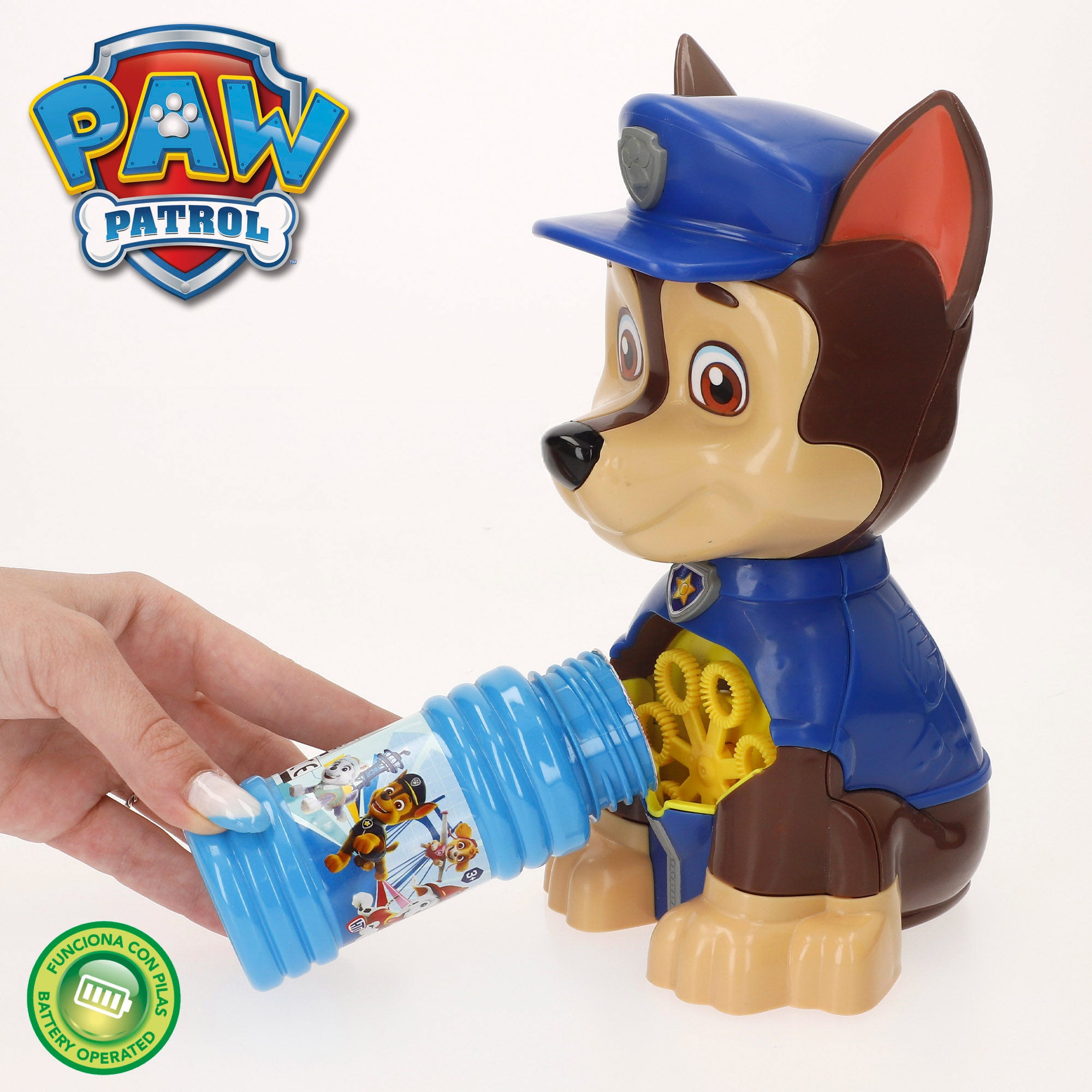 La Patrulla Canina Chase Máquina de pompas de jabón eléctrica 118 ml