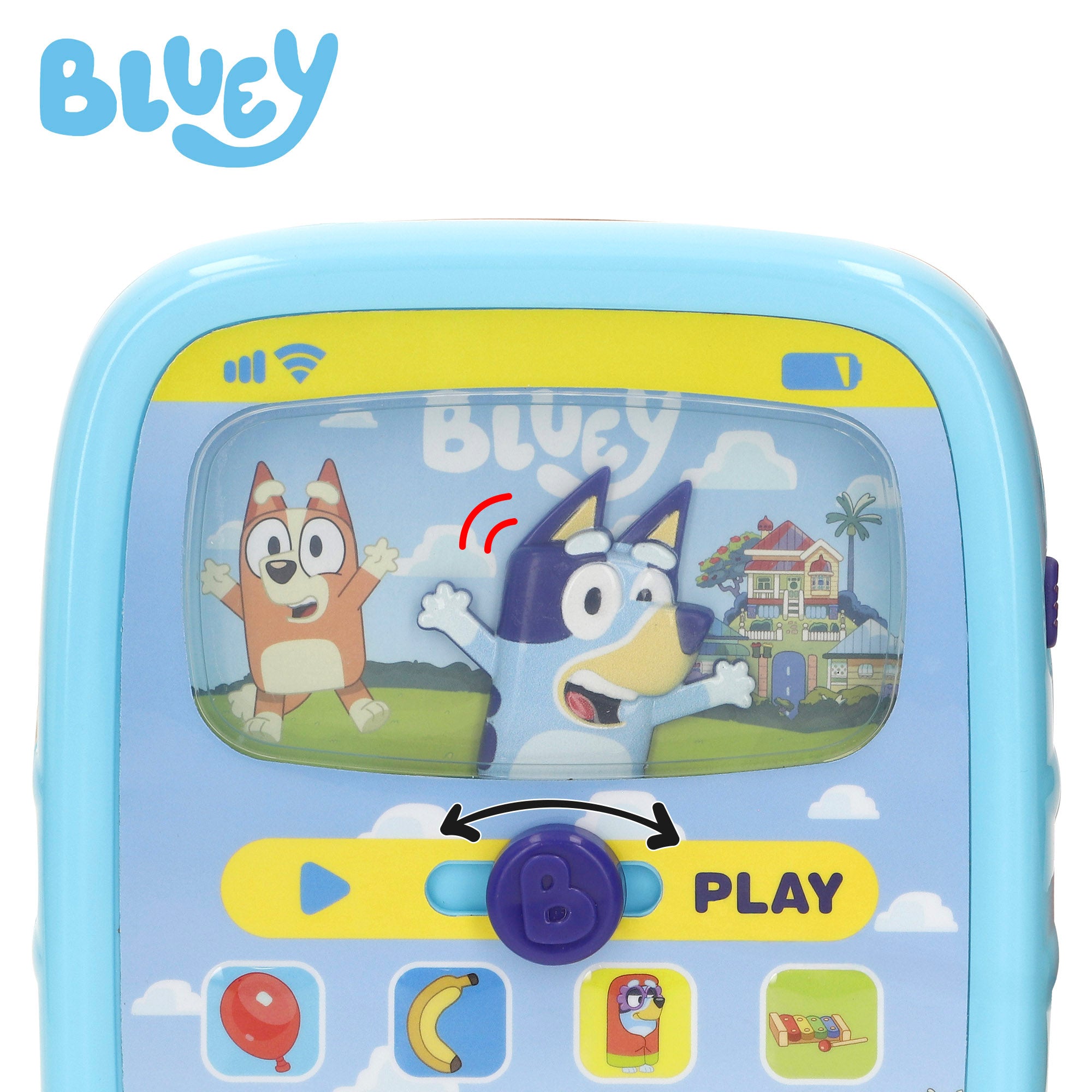 Bluey Set tablet y mando a distancia bebé con luz, sonidos y palabras en inglés