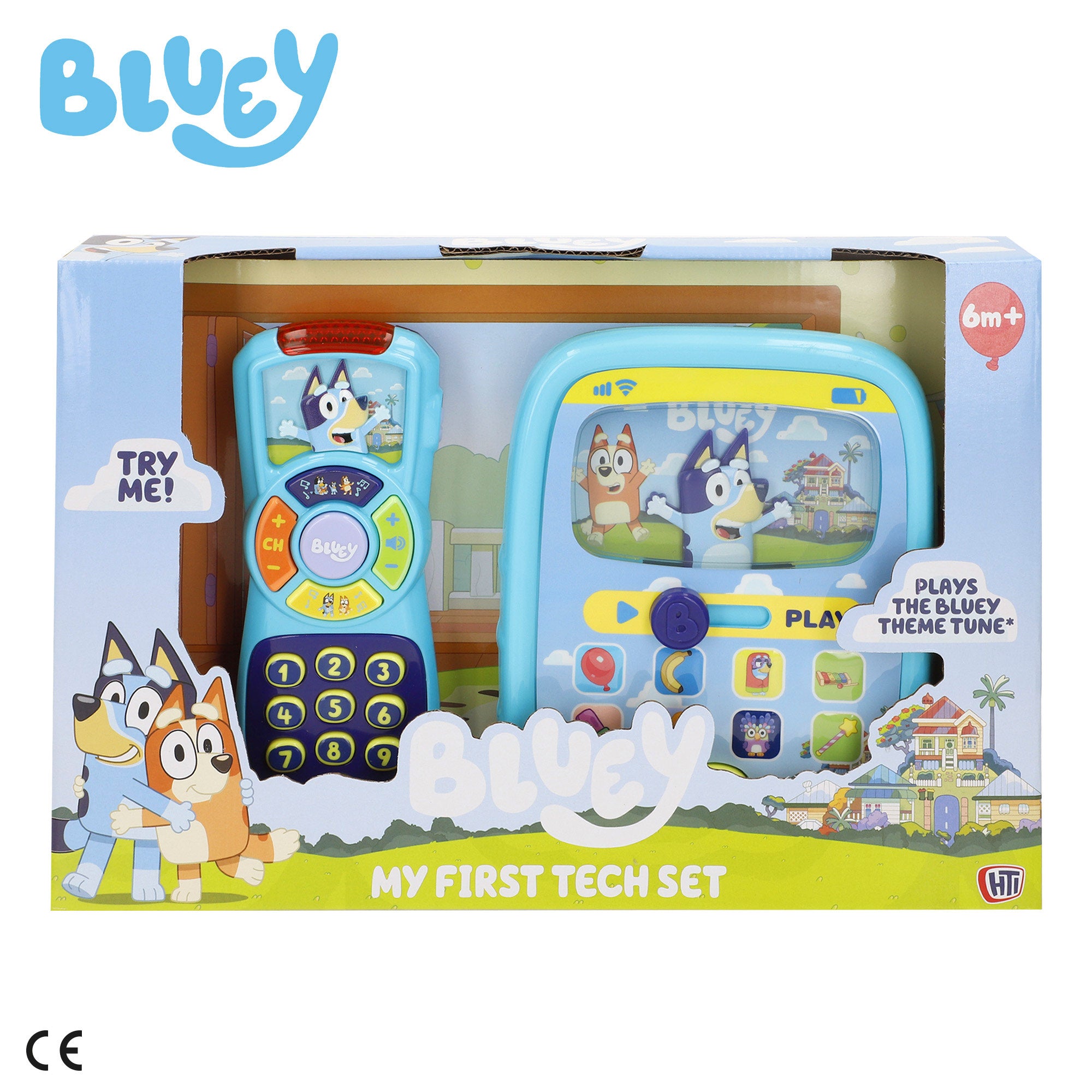 Bluey Set tablet y mando a distancia bebé con luz, sonidos y palabras en inglés