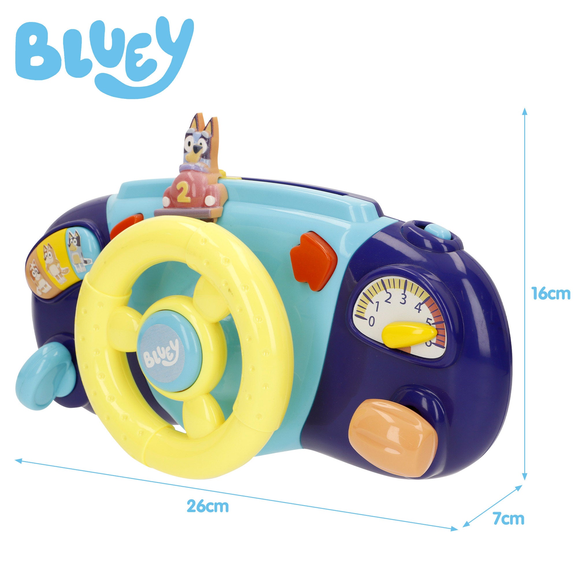 Bluey Volante para carro de bebé con actividades