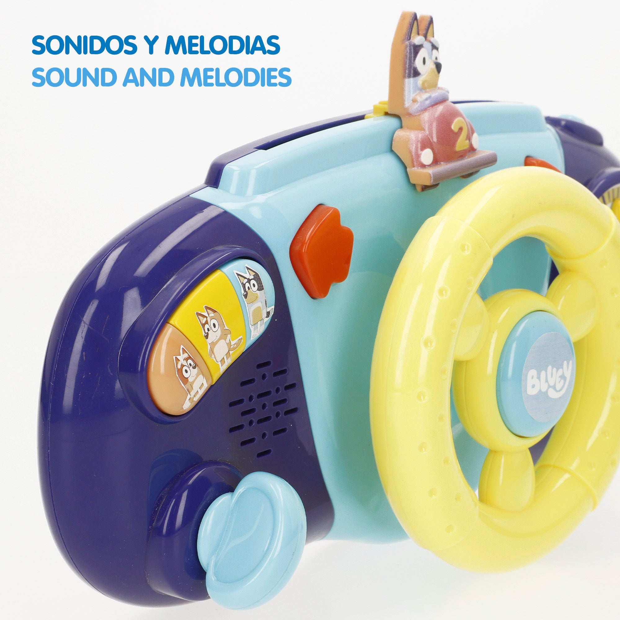 Bluey Volante para carro de bebé con actividades