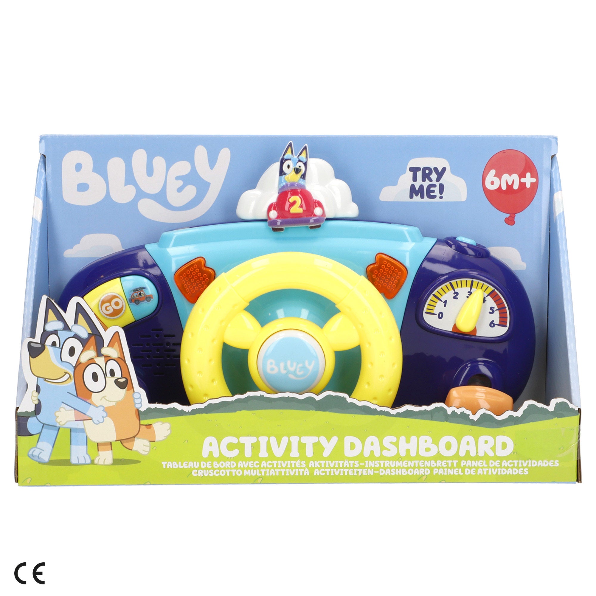 Bluey Volante para carro de bebé con actividades