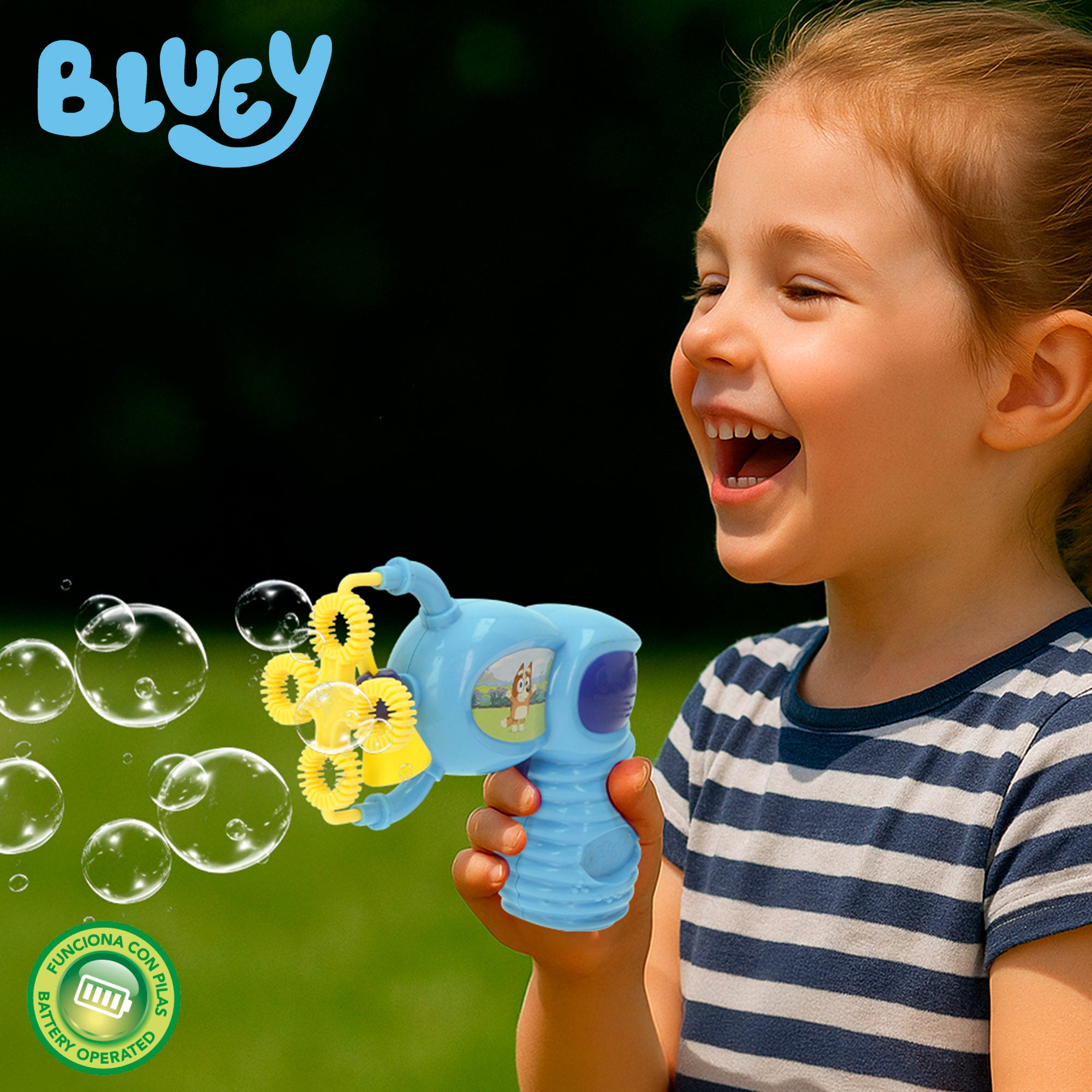Bluey Pistola de pompas de jabón eléctrica 50 ml