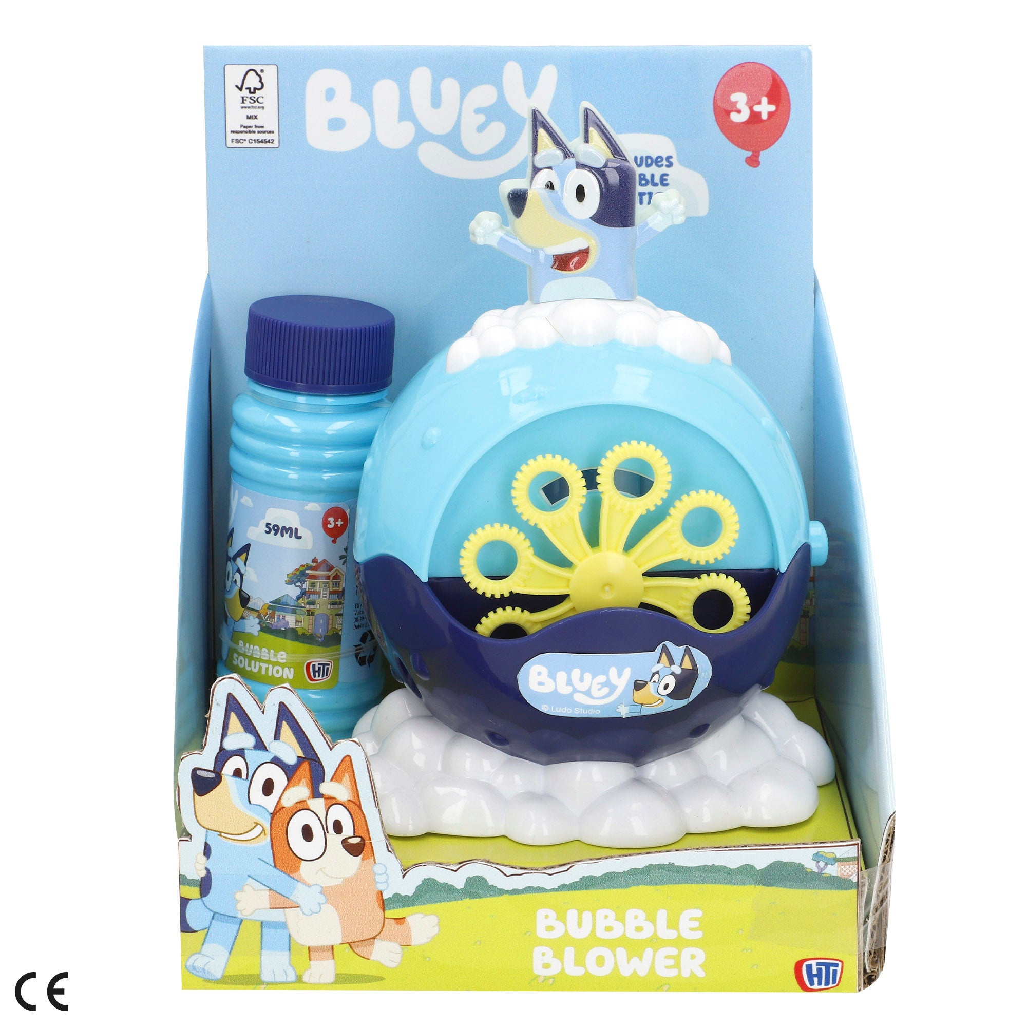 Bluey Máquina de pompas de jabón eléctrica 59 ml